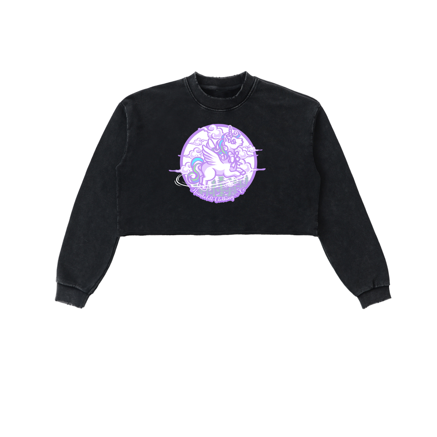 Flying Unicorn Cropped Sweatshirt
