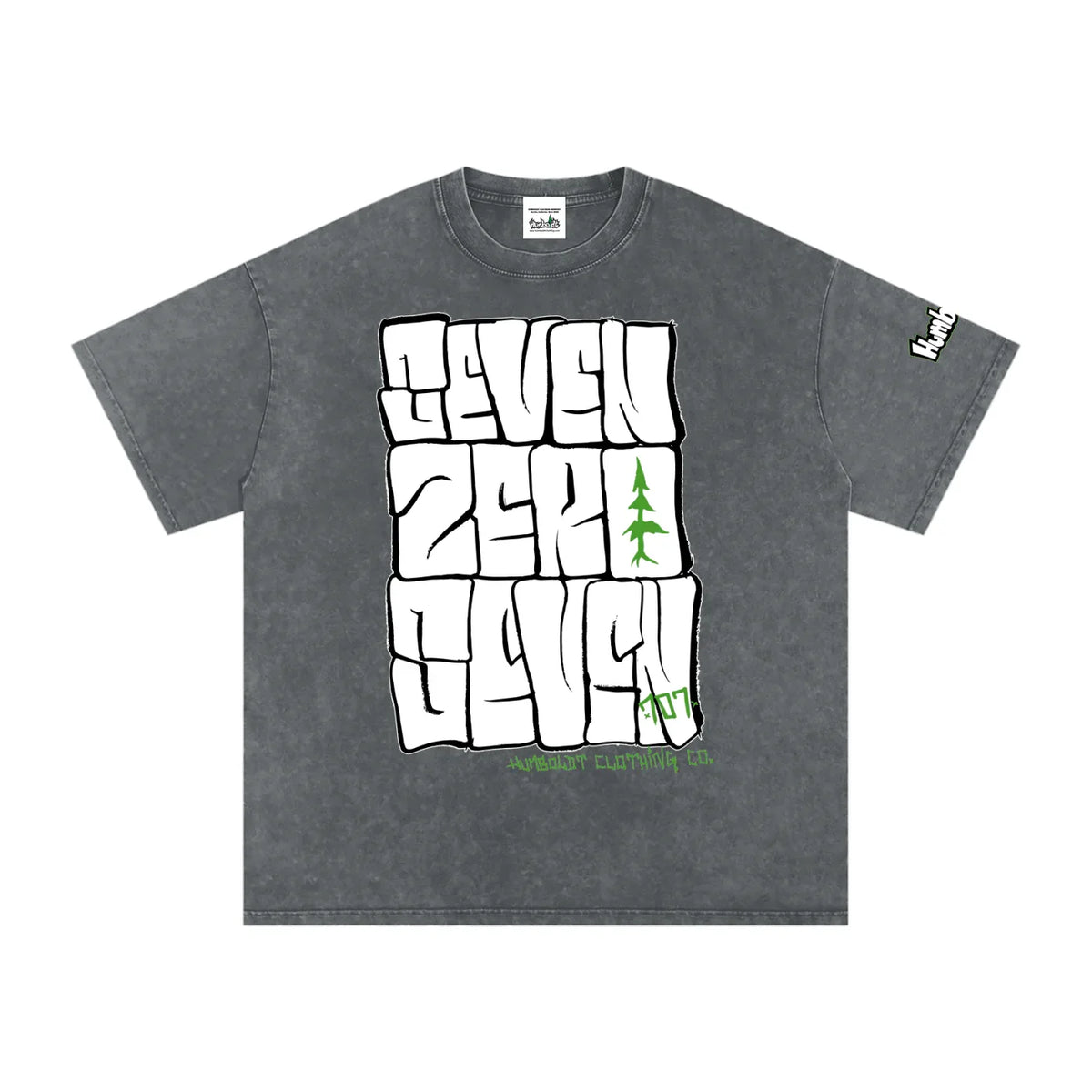 Seven Zero Seven Snow Washed Oversized Cotton Tshirt - CUSTOM ORDER