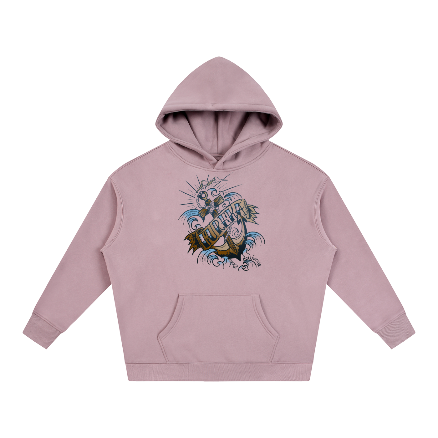 Eureka Anchor Oversize Fleeced Pullover Hoodie - CUSTOM ORDER