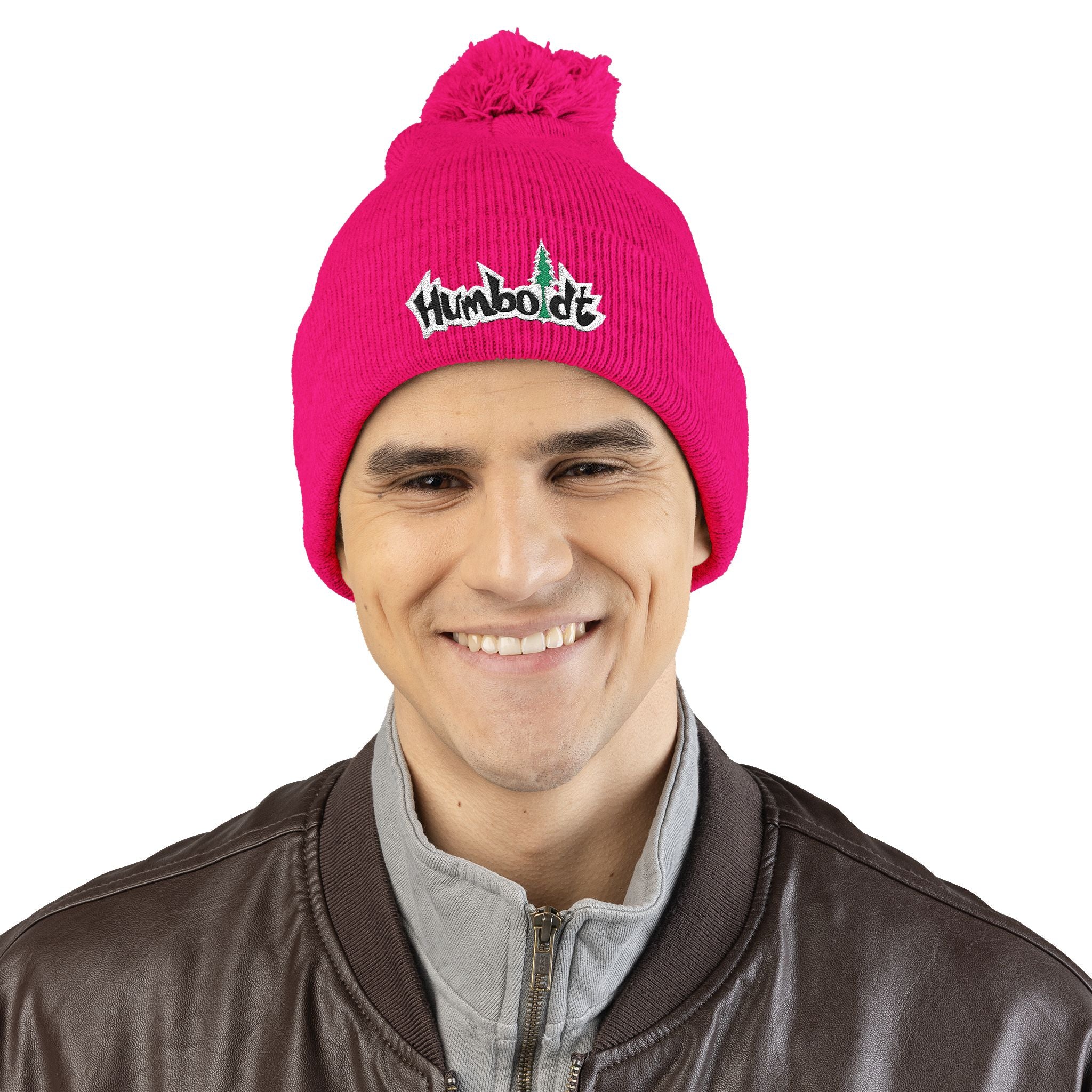 Treelogo Outline Pom Foldup Beanie