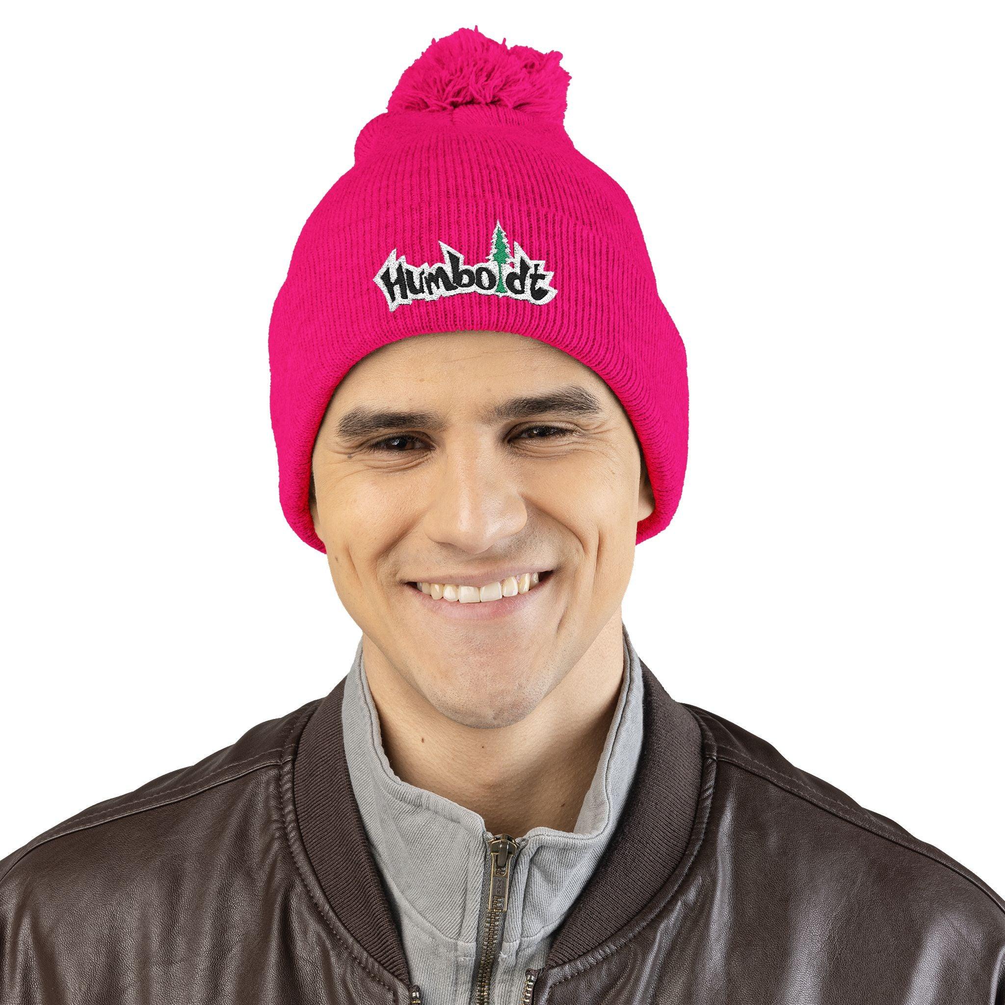Treelogo Outline Pom Embroidered Foldup Beanie-CUSTOM ORDER