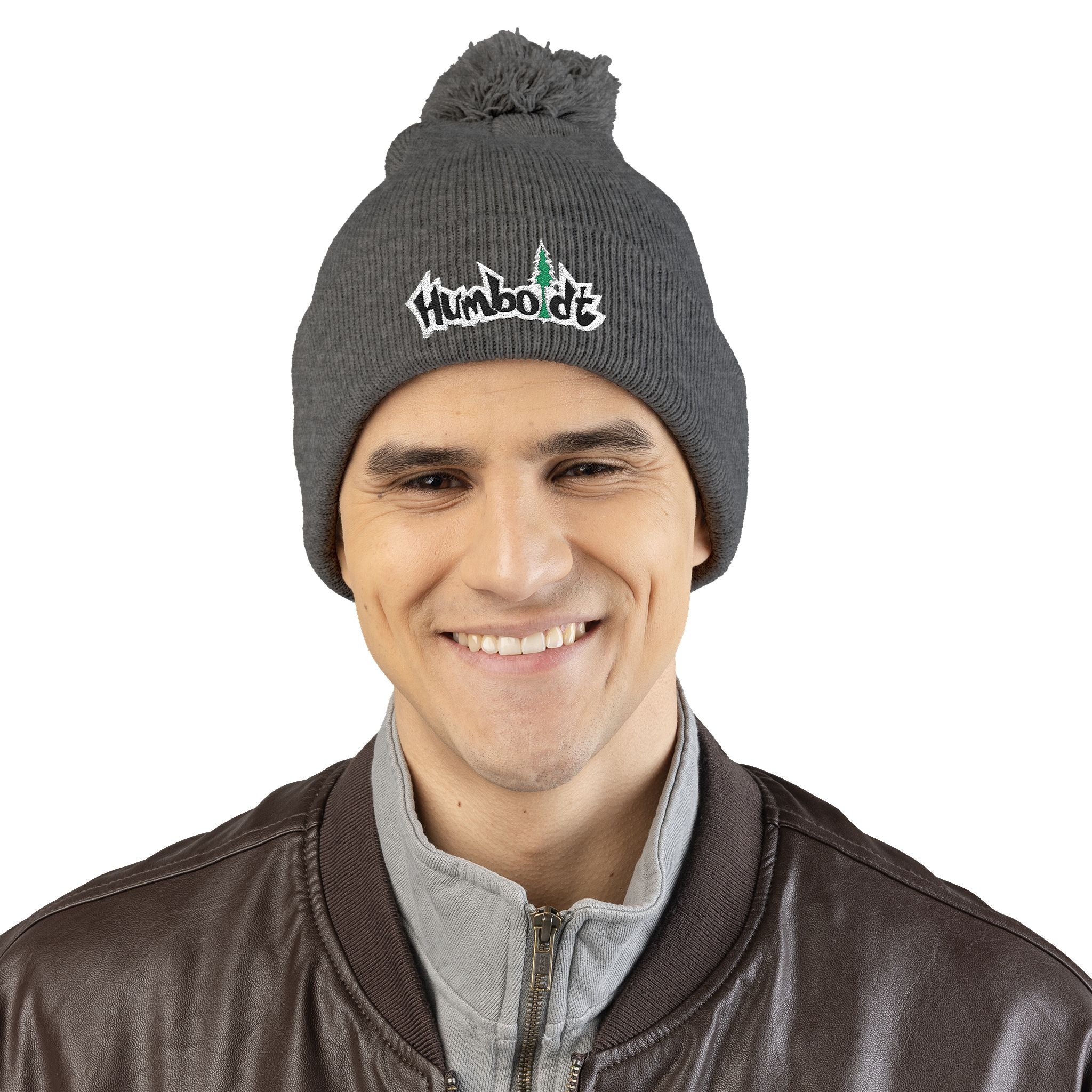 Treelogo Outline Pom Foldup Beanie