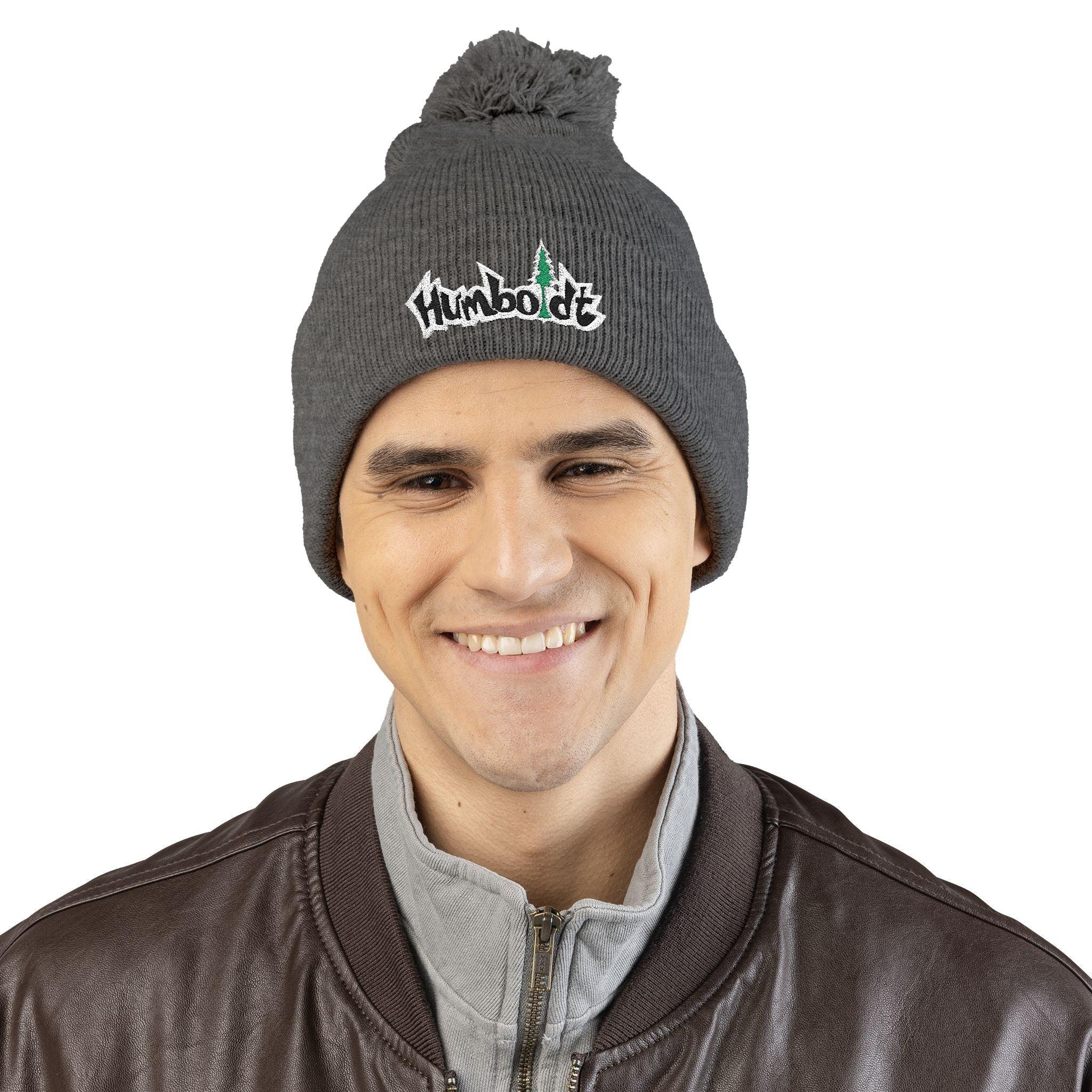Treelogo Outline Pom Embroidered Foldup Beanie-CUSTOM ORDER