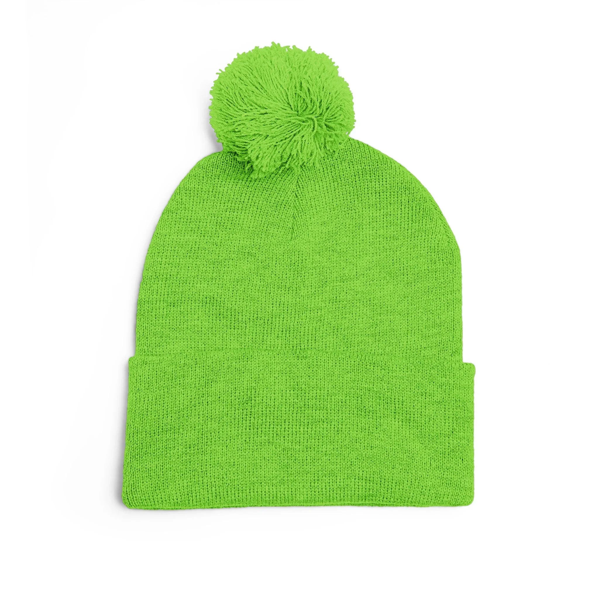 Treelogo Outline Pom Embroidered Foldup Beanie-CUSTOM ORDER