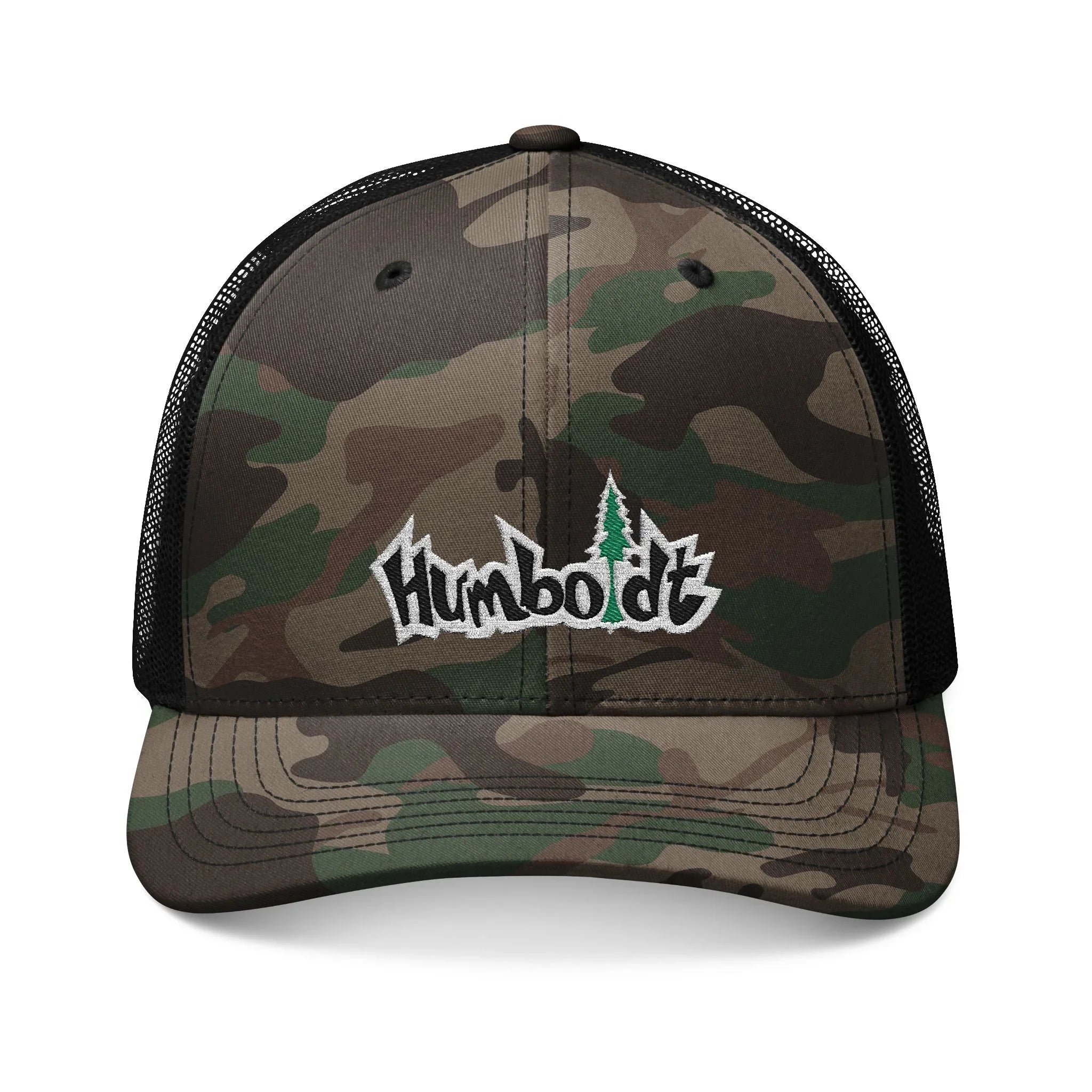 Treelogo Outline Camo Otto Embroidered Trucker Hat-CUSTOM ORDER
