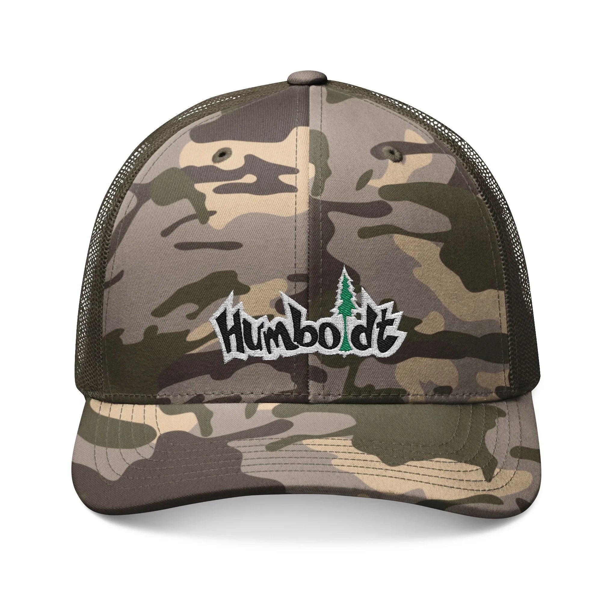 Treelogo Outline Camo Otto Embroidered Trucker Hat-CUSTOM ORDER