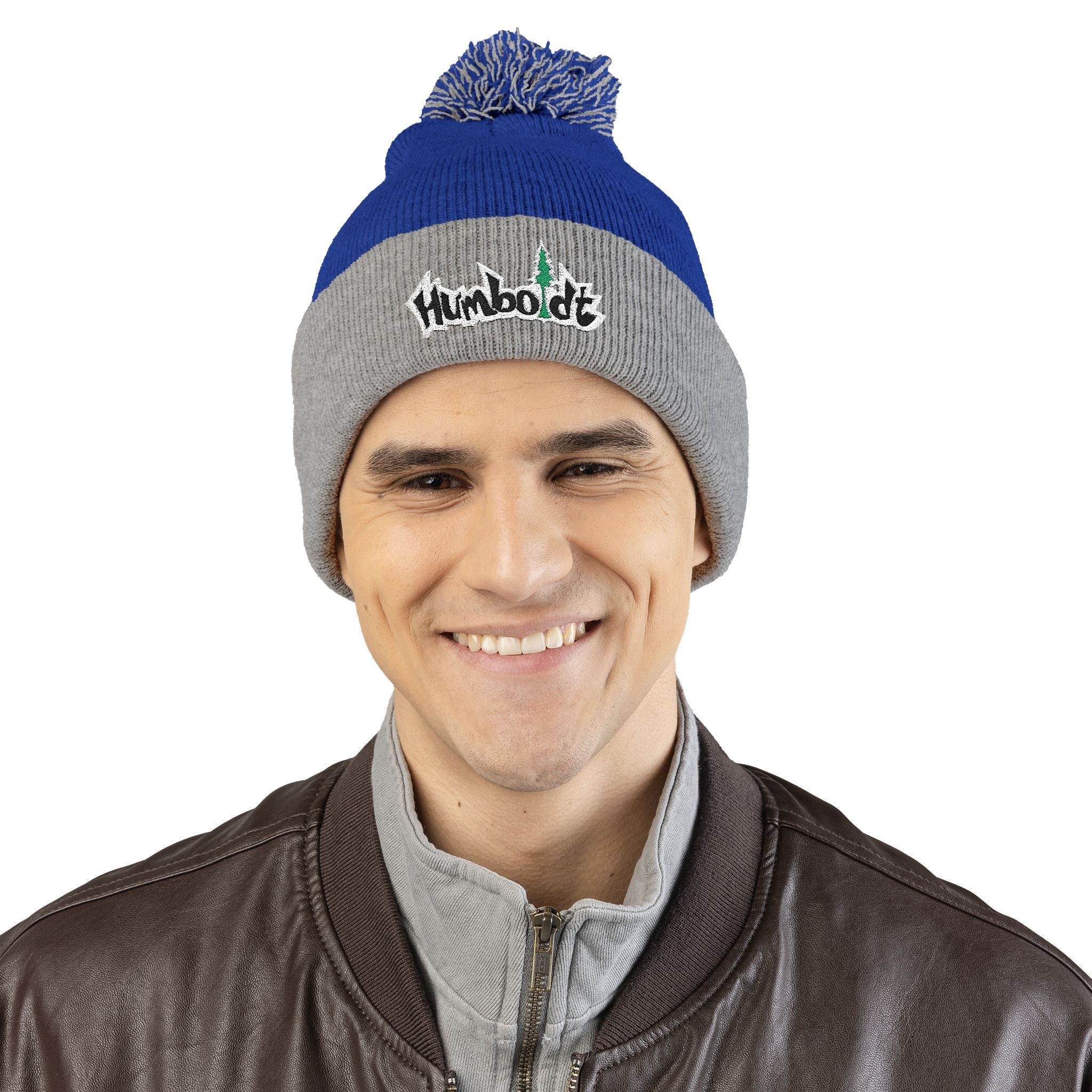 Treelogo Outline Pom Foldup Beanie