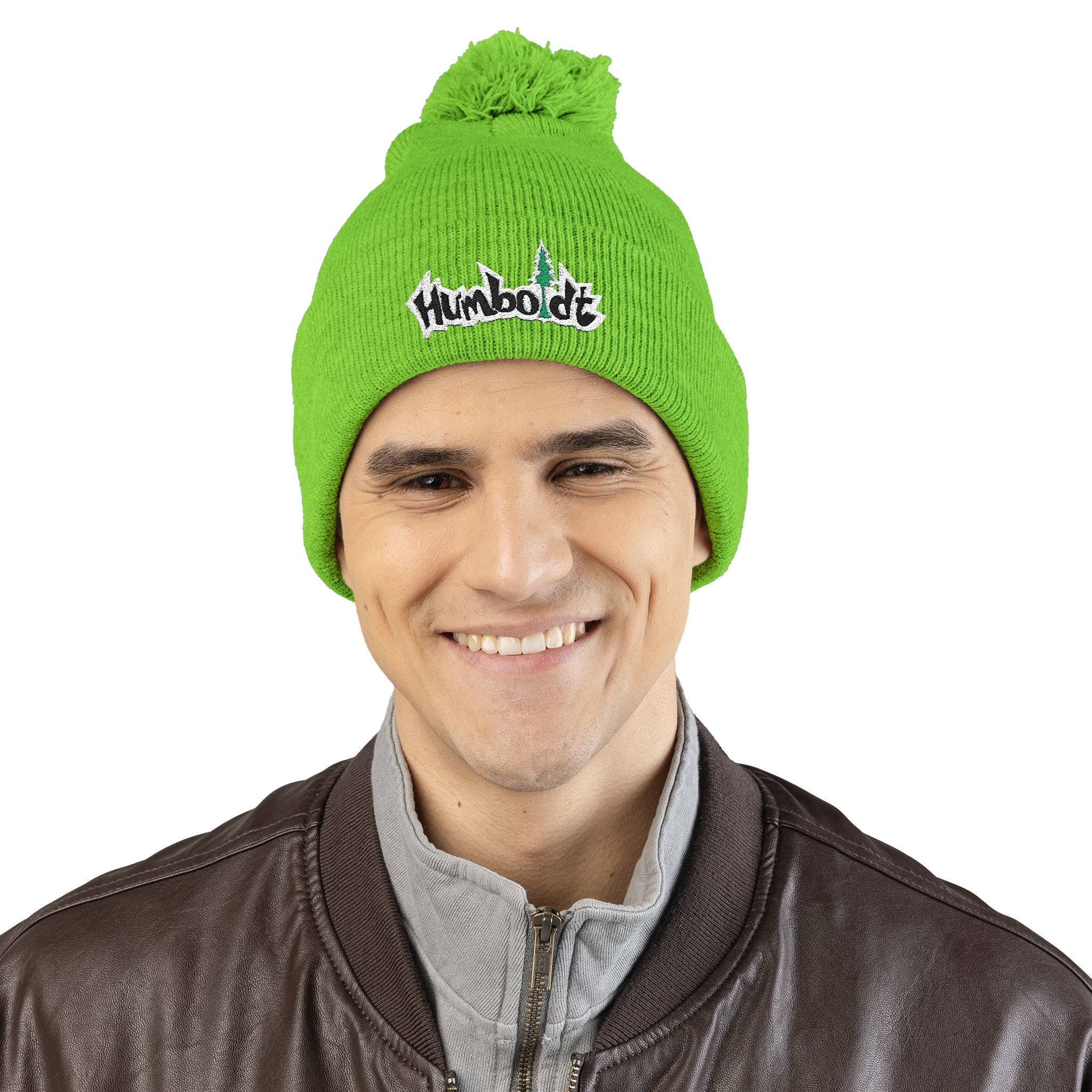 Treelogo Outline Pom Foldup Beanie