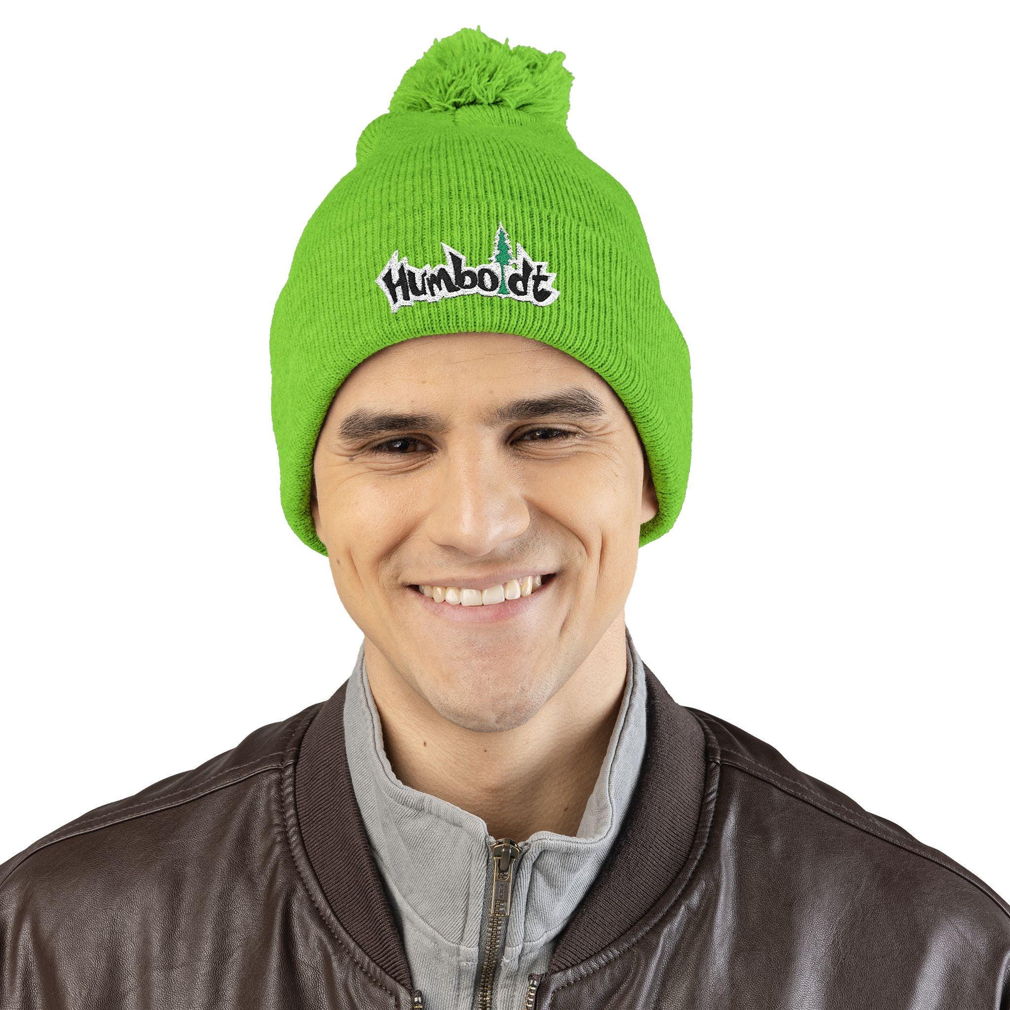 Treelogo Outline Pom Embroidered Foldup Beanie-CUSTOM ORDER