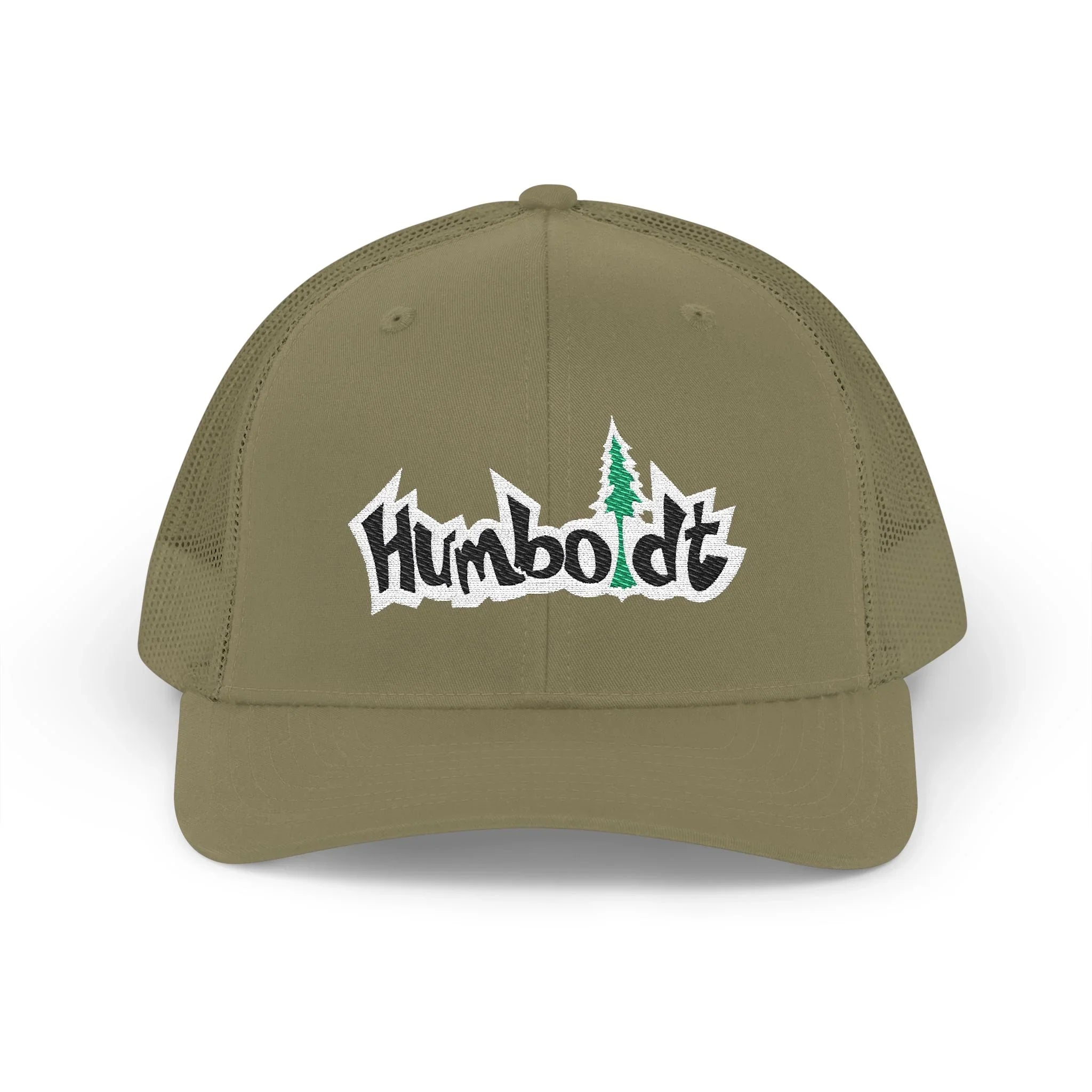 Treelogo Outline Trucker Richardson 112 Embroidered Snap Hat-Wht outline-CUSTOM ORDER