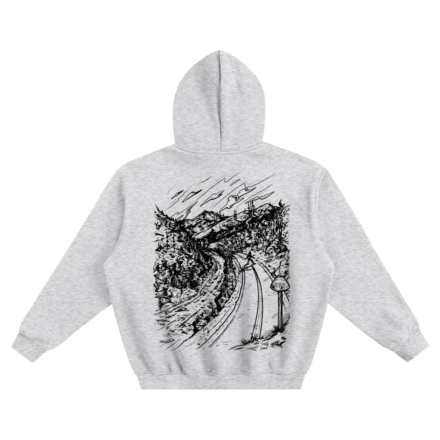 Highway 299 Bigfoot Fleeced Boxy Pullover Hoodie - CUSTOM ORDER