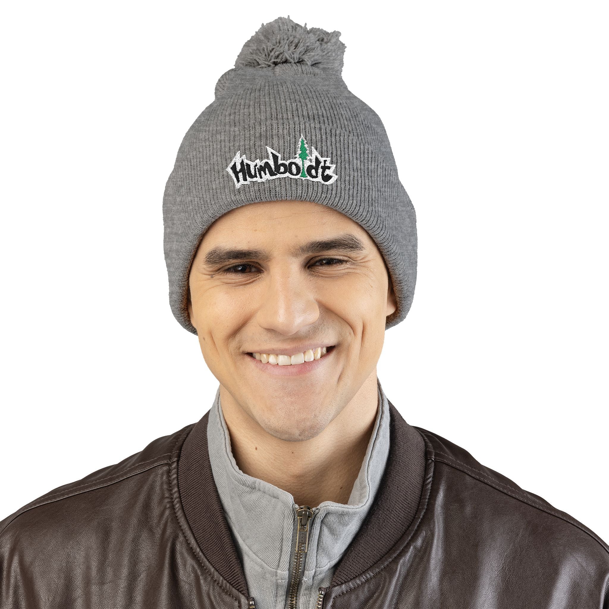 Treelogo Outline Pom Foldup Beanie