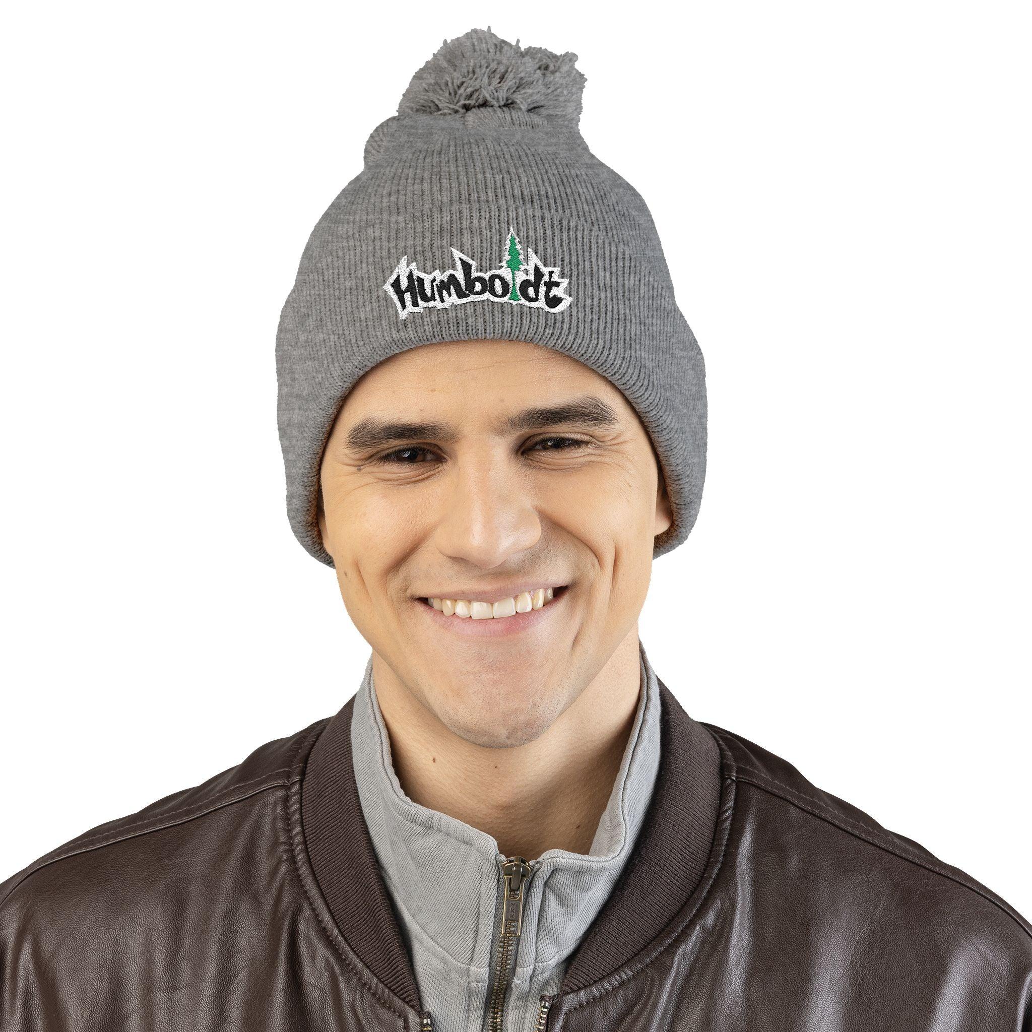 Treelogo Outline Pom Embroidered Foldup Beanie-CUSTOM ORDER