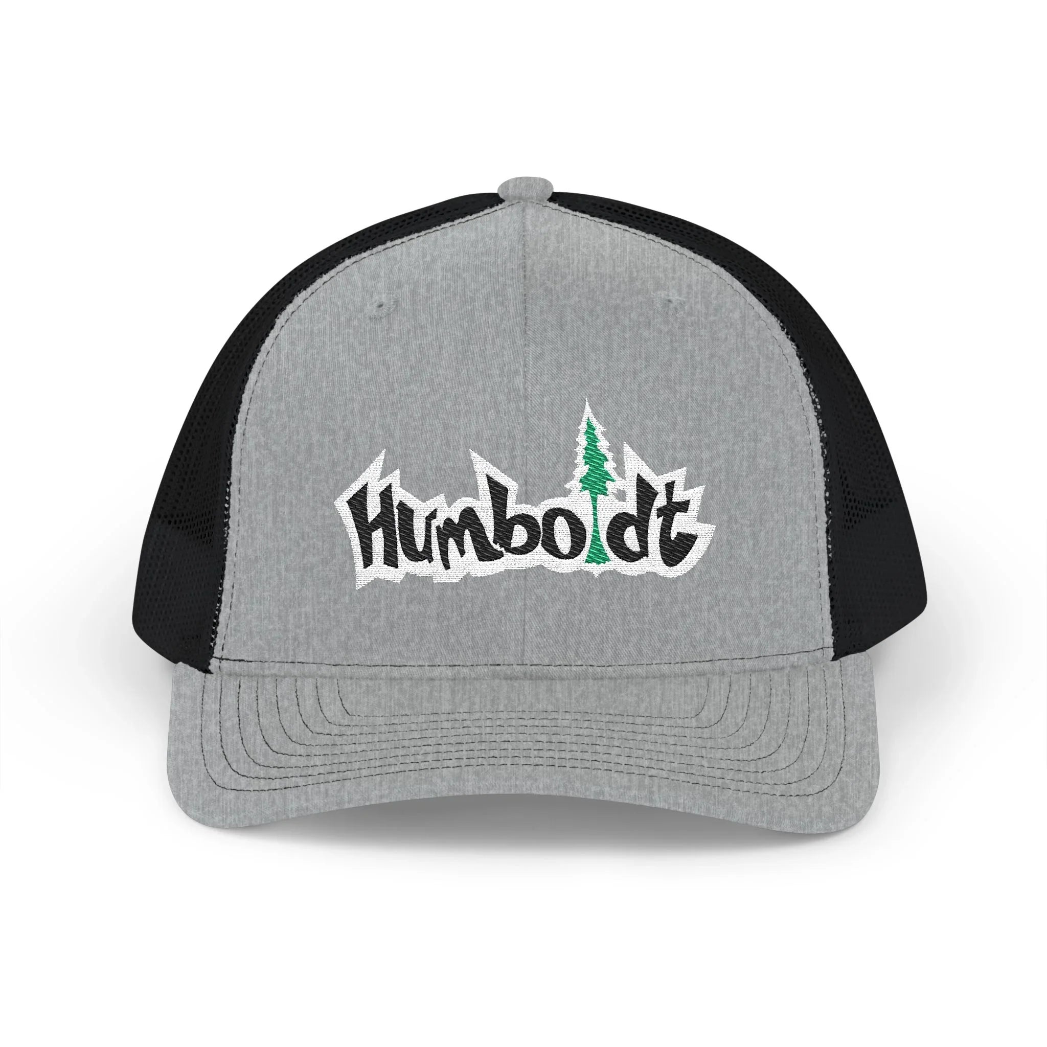 Treelogo Outline Trucker Richardson 112 Embroidered Snap Hat-Wht outline-CUSTOM ORDER