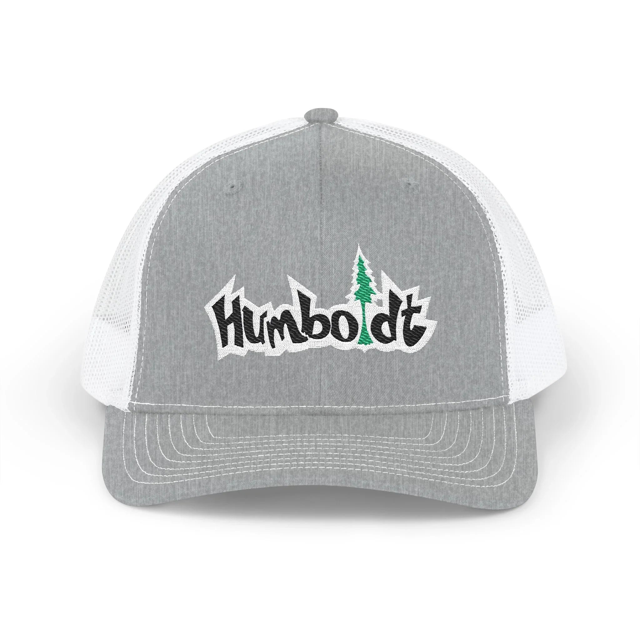 Treelogo Outline Trucker Richardson 112 Embroidered Snap Hat-Wht outline-CUSTOM ORDER