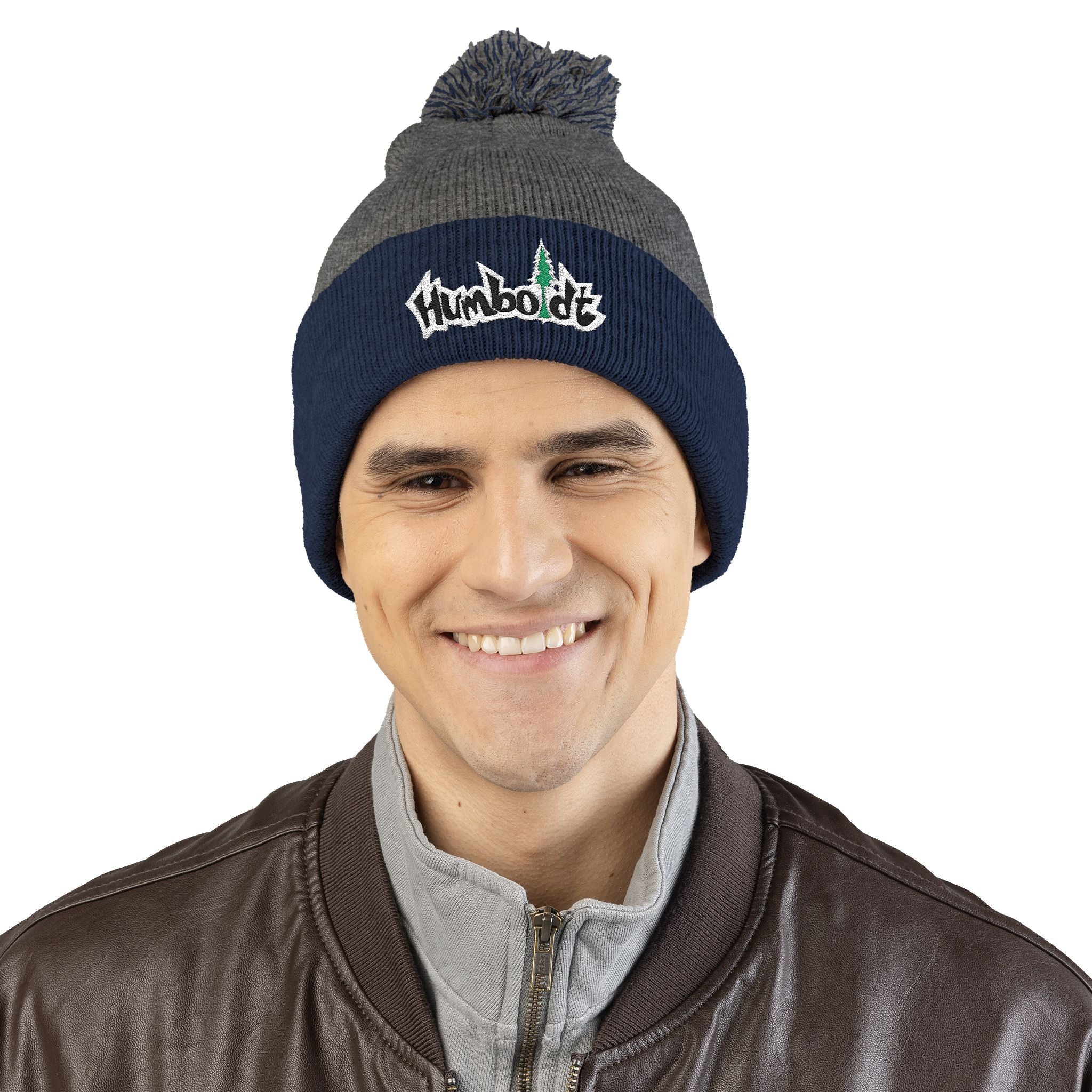 Treelogo Outline Pom Foldup Beanie