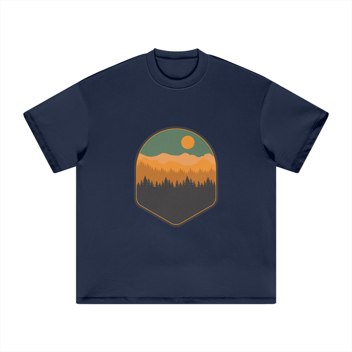Mountain Scene Earth Tone T-Shirt