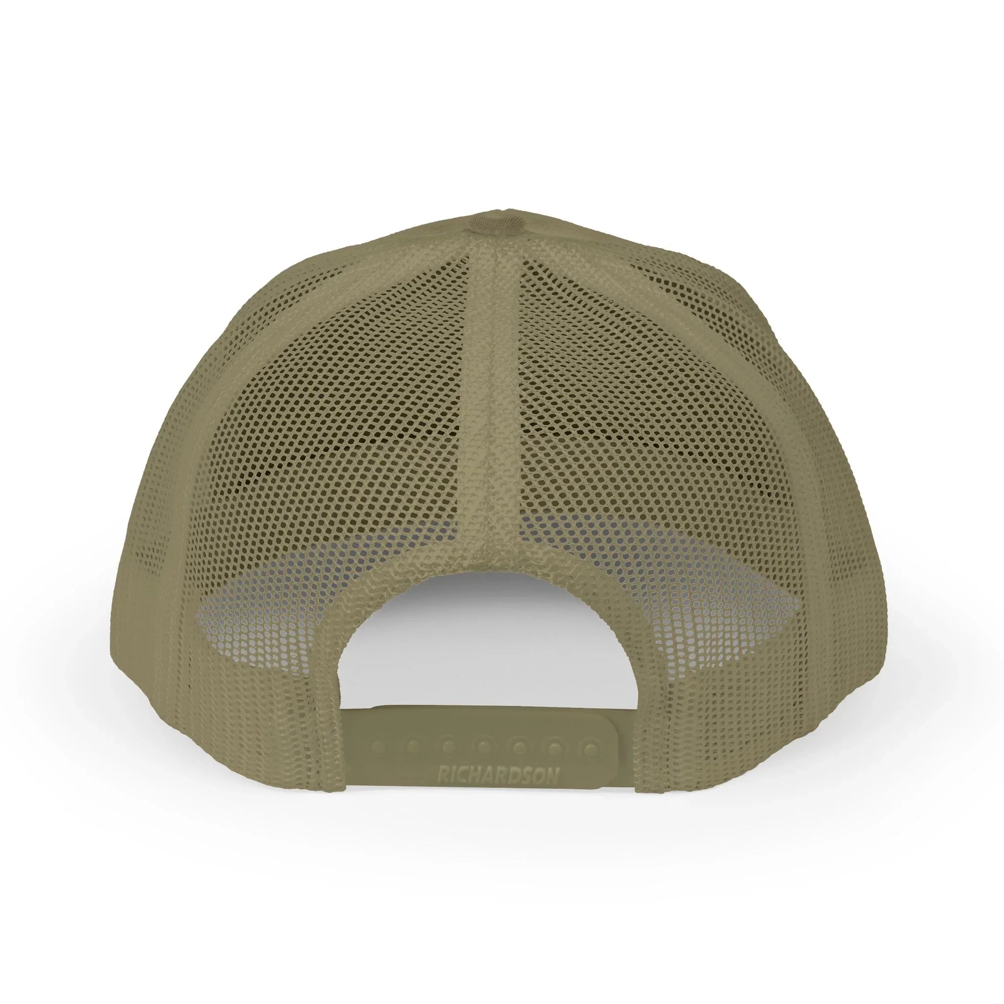 Treelogo Outline Trucker Richardson 112 Embroidered Snap Hat-Wht outline-CUSTOM ORDER