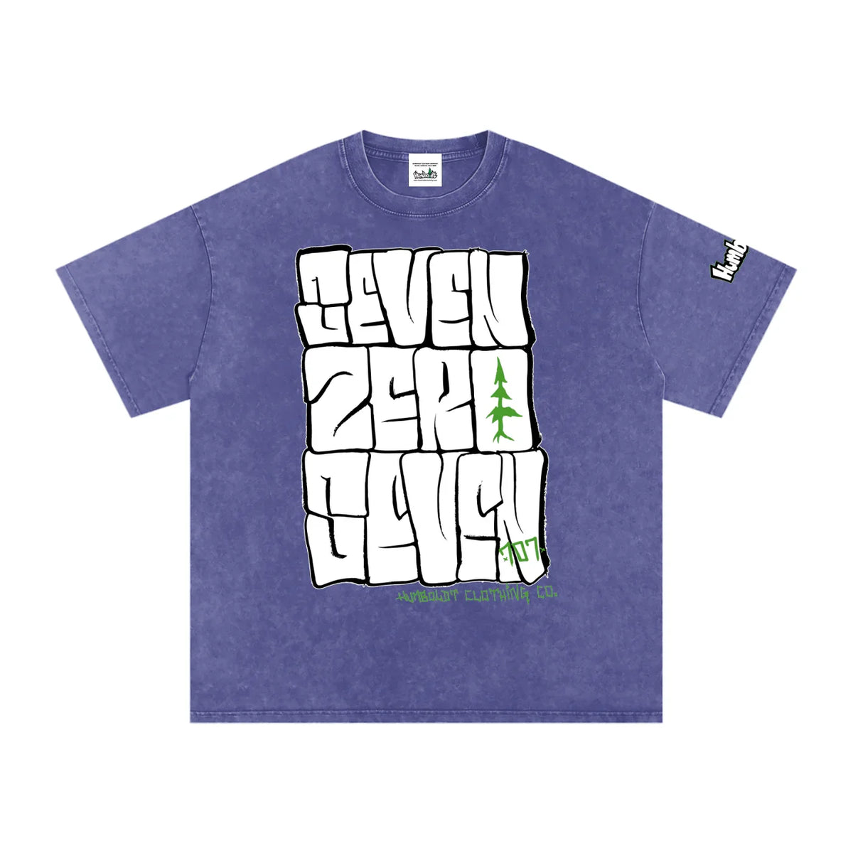 Seven Zero Seven Snow Washed Oversized Cotton Tshirt - CUSTOM ORDER