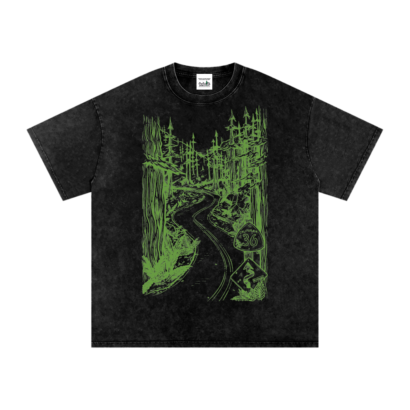 Highway 36 Snow Washed Oversized Cotton T-Shirt-CUSTOM ORDER