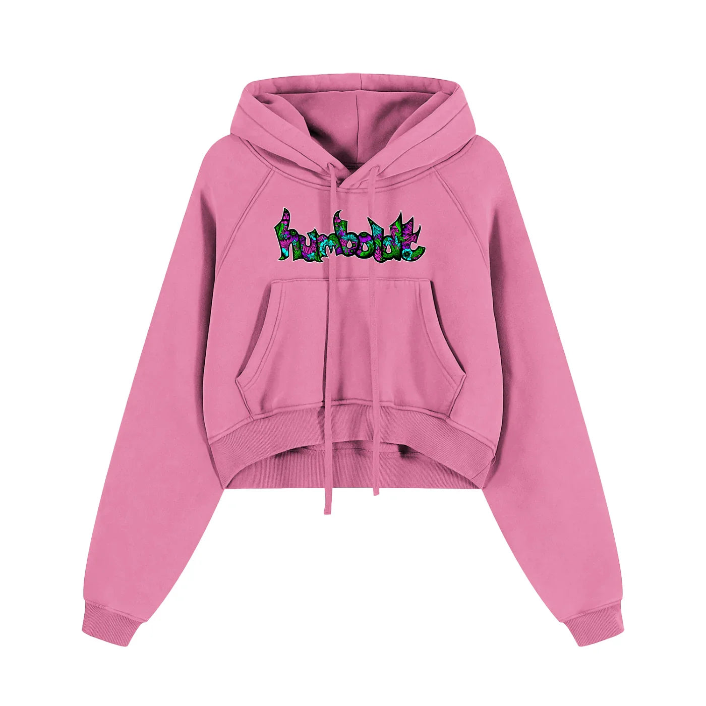Flowers Inside Snow Washed Cropped Pullover Hoodie - CUSTOM ORDER