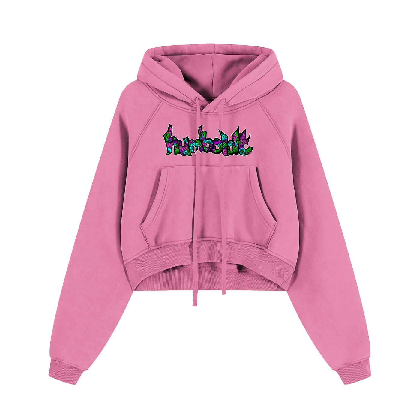 Flowers Inside Cropped Hoodie