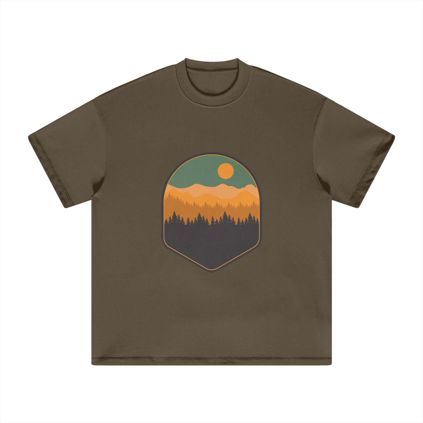 Mountain Scene Earth Tone T-Shirt
