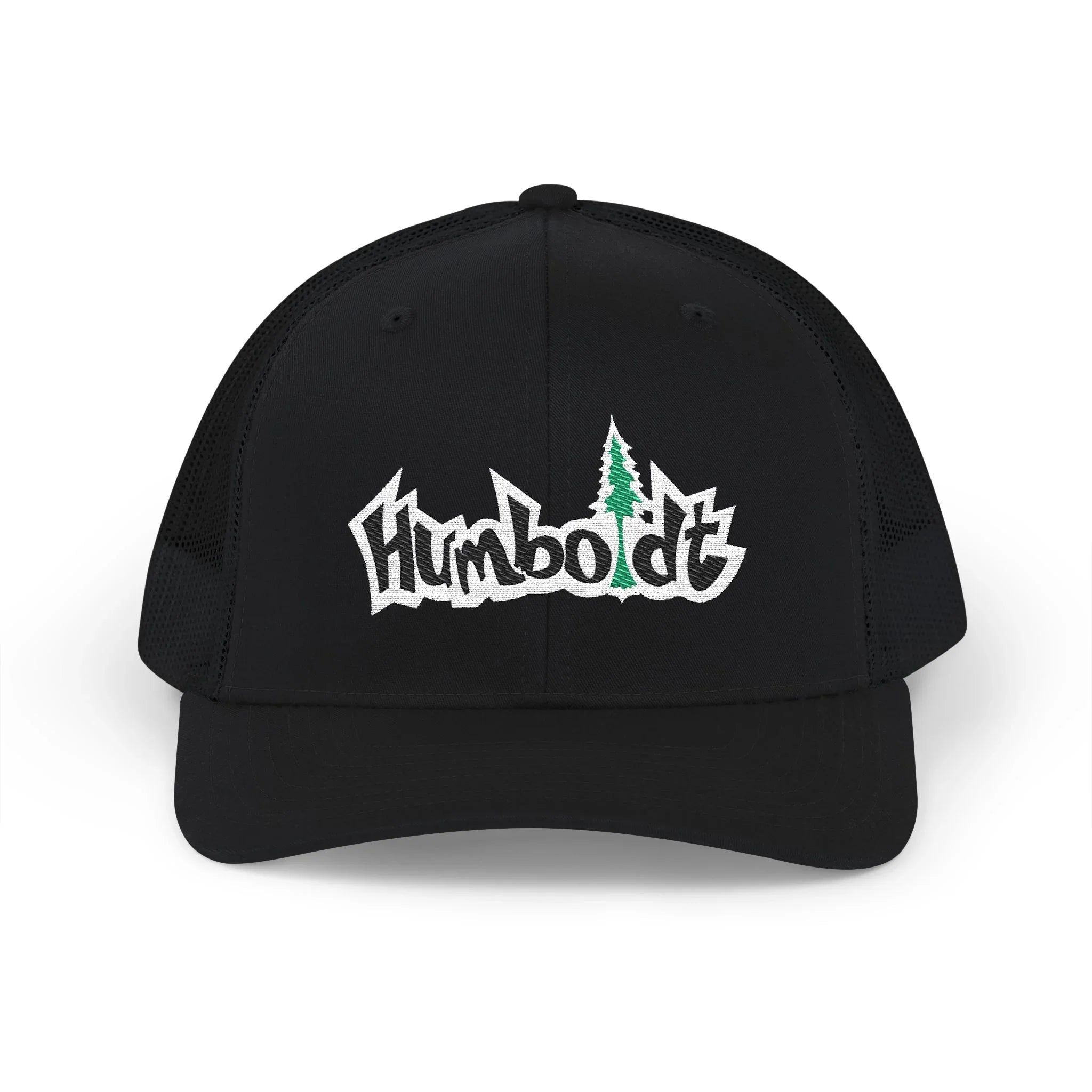 Treelogo Outline Trucker Richardson 112 Embroidered Snap Hat-Wht outline-CUSTOM ORDER