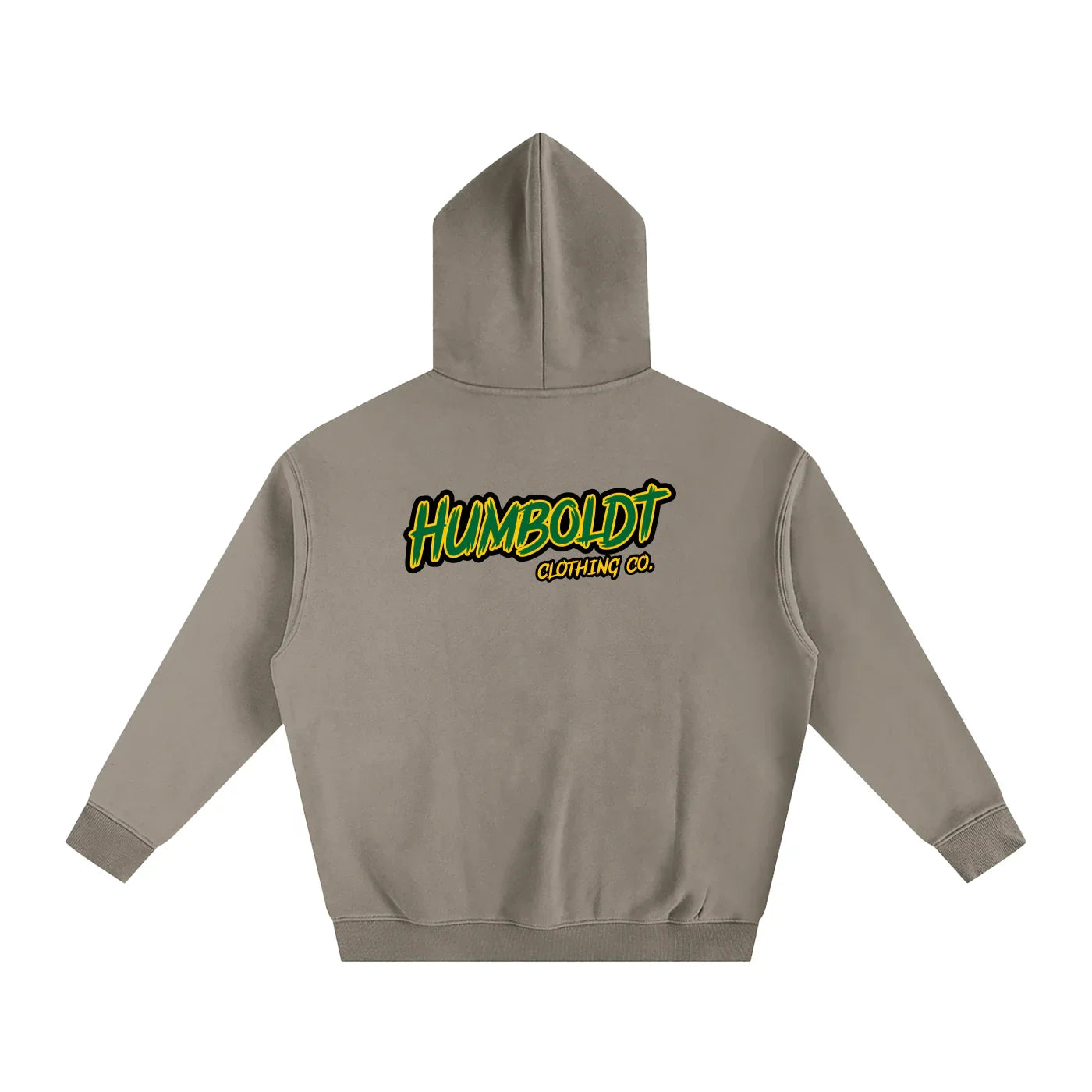 Gray hoodie with Humboldt Clothing Co. logo, blending outdoors style and urban streetwear.