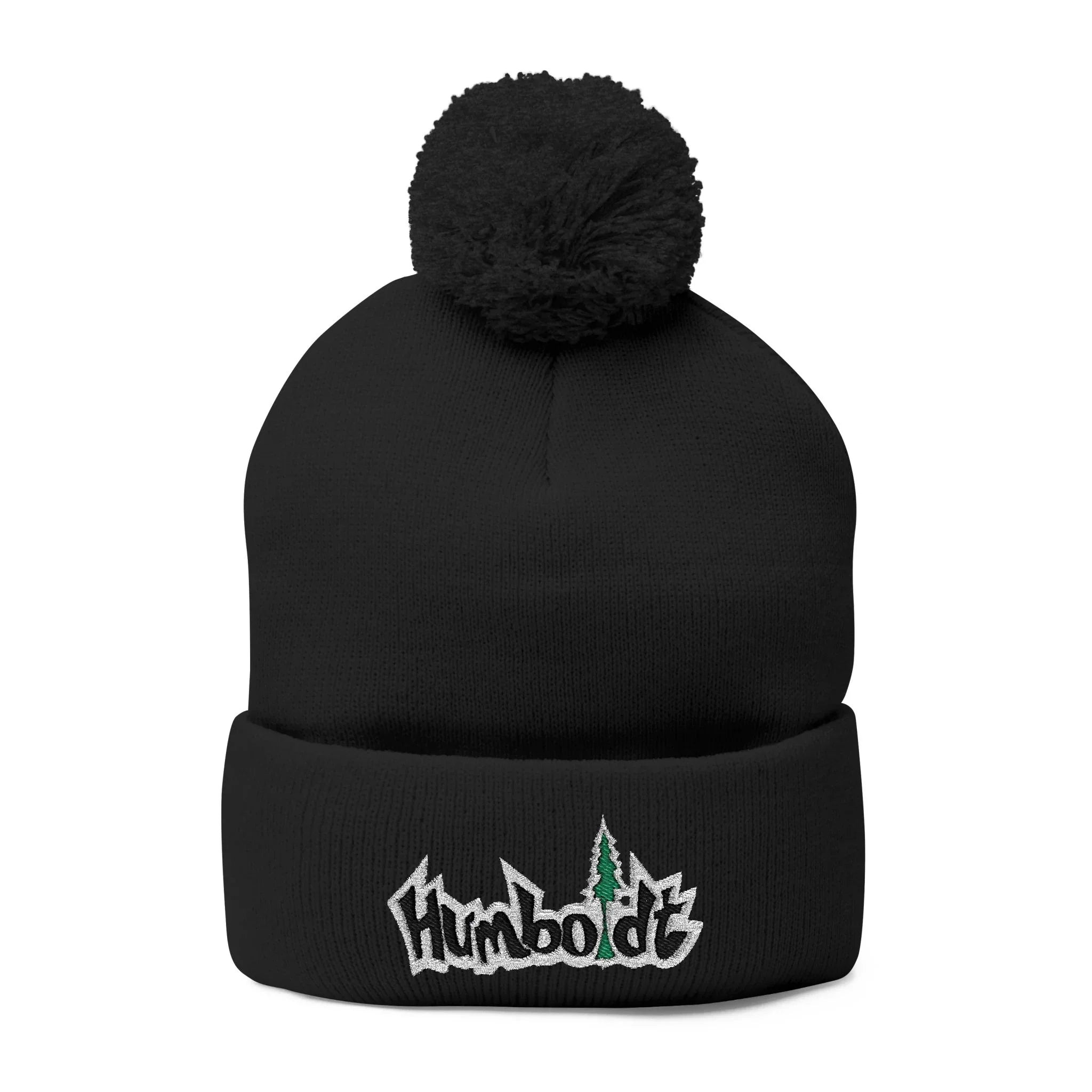 Treelogo Outline Pom Embroidered Foldup Beanie-CUSTOM ORDER