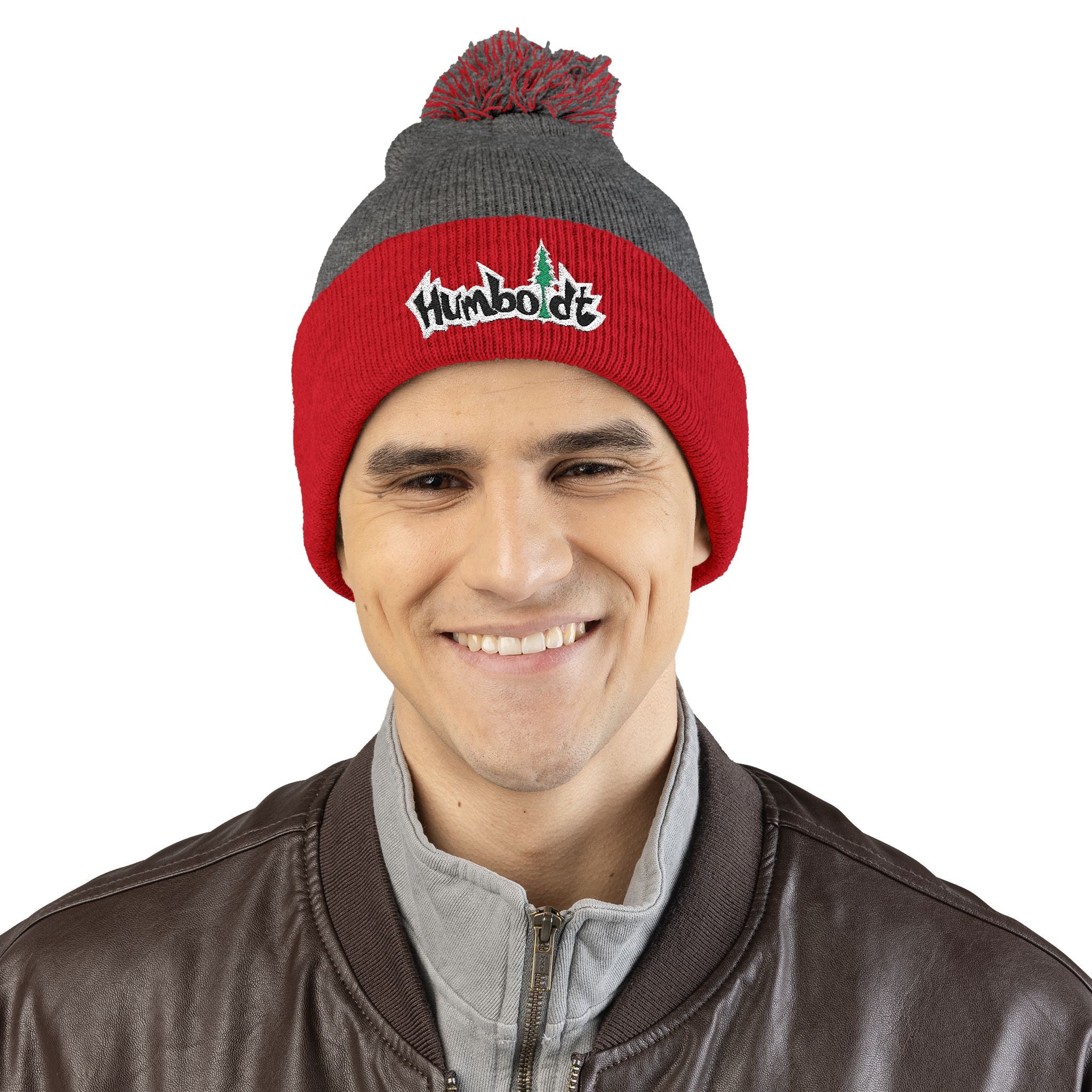 Treelogo Outline Pom Foldup Beanie