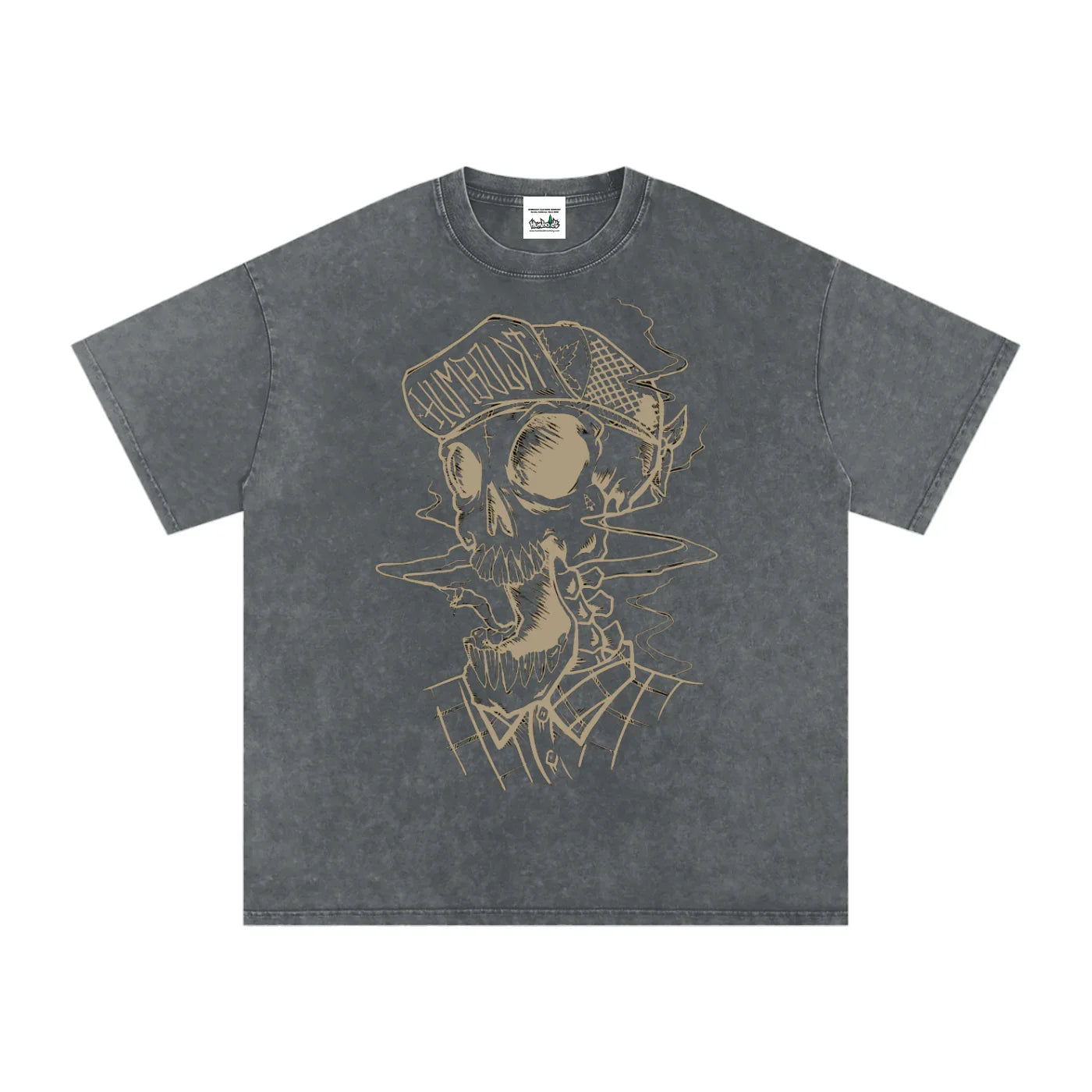 Skully Snow Washed Oversized Cotton Tshirt-CUSTOM ORDER