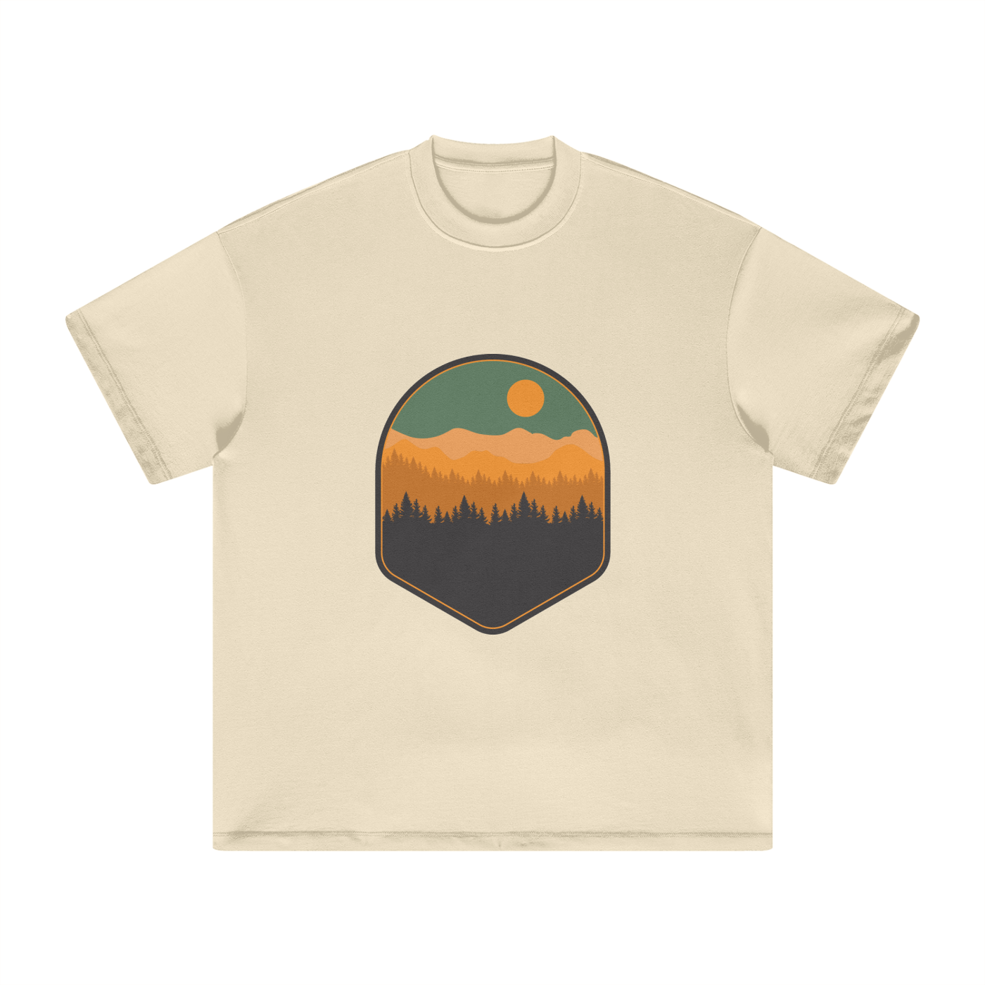Mountain Scene Earth Tone T-Shirt