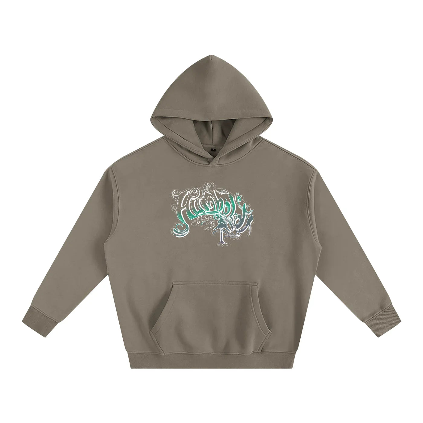 Scrolly Oversized Fleeced Pullover Hoodie - CUSTOM ORDER