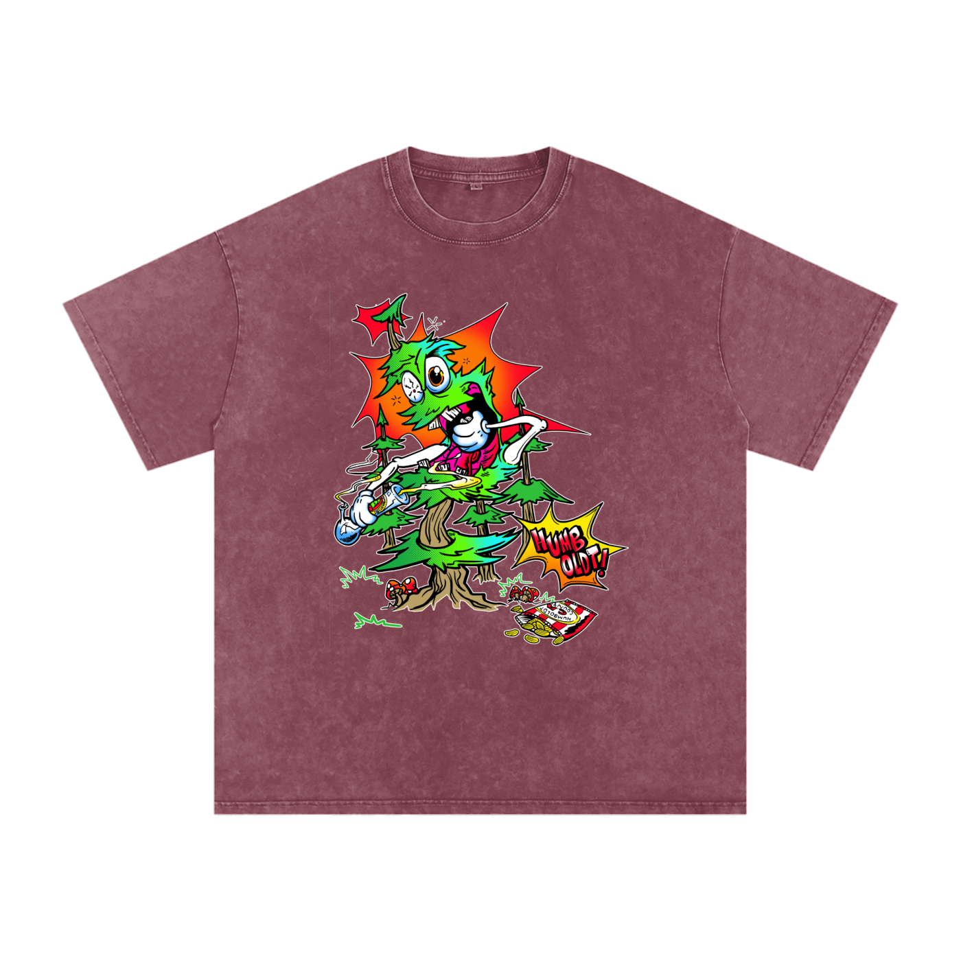 Woody Red Eyes Snow Washed Oversized Cotton TShirt - CUSTOM ORDER