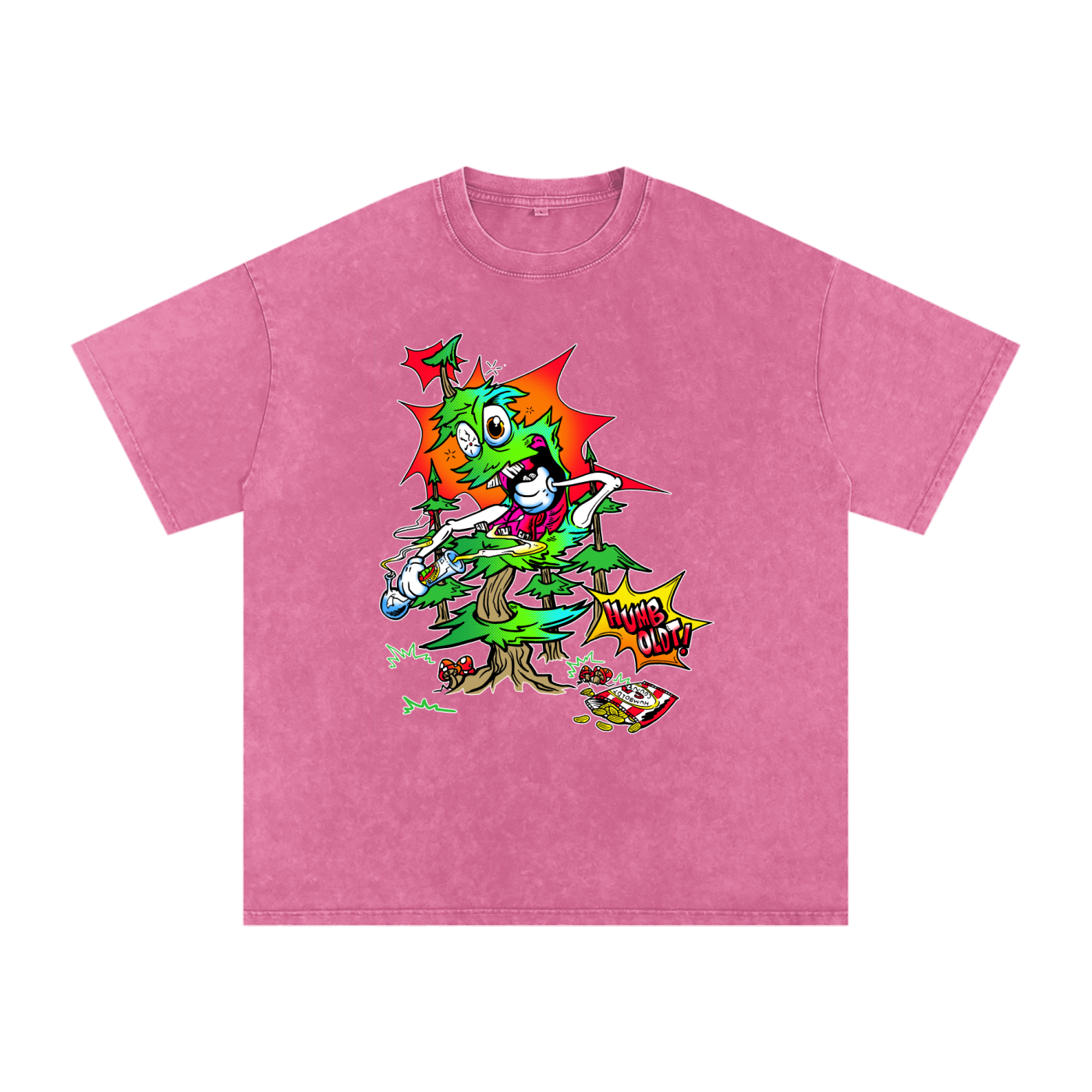 Woody Red Eyes Snow Washed Oversized Cotton TShirt - CUSTOM ORDER