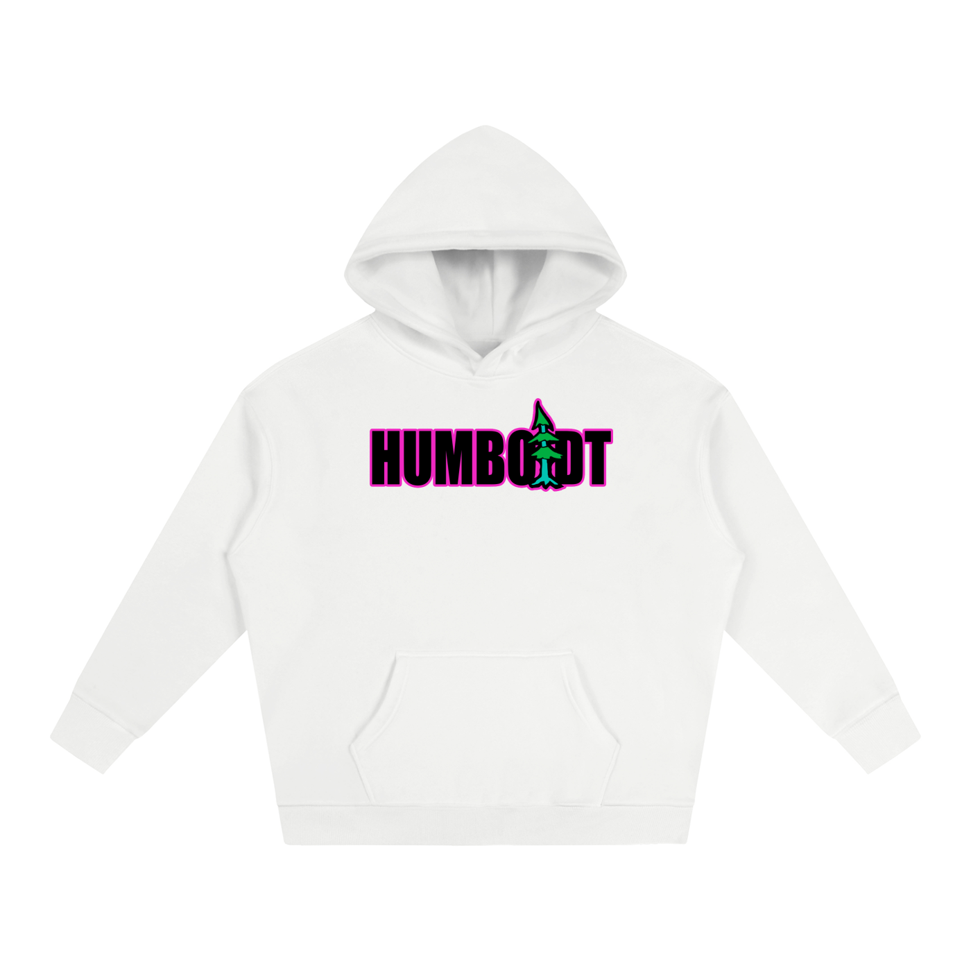 Humboldt Blockstyle Oversize Fleeced Pullover Hoodie Hot Pink Colorway - CUSTOM ORDER