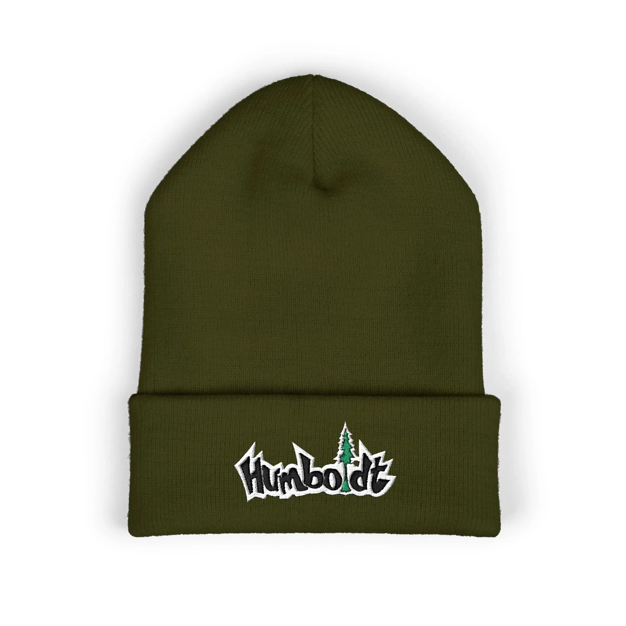 Treelogo Outline Embroidered Foldup Beanie-CUSTOM ORDER