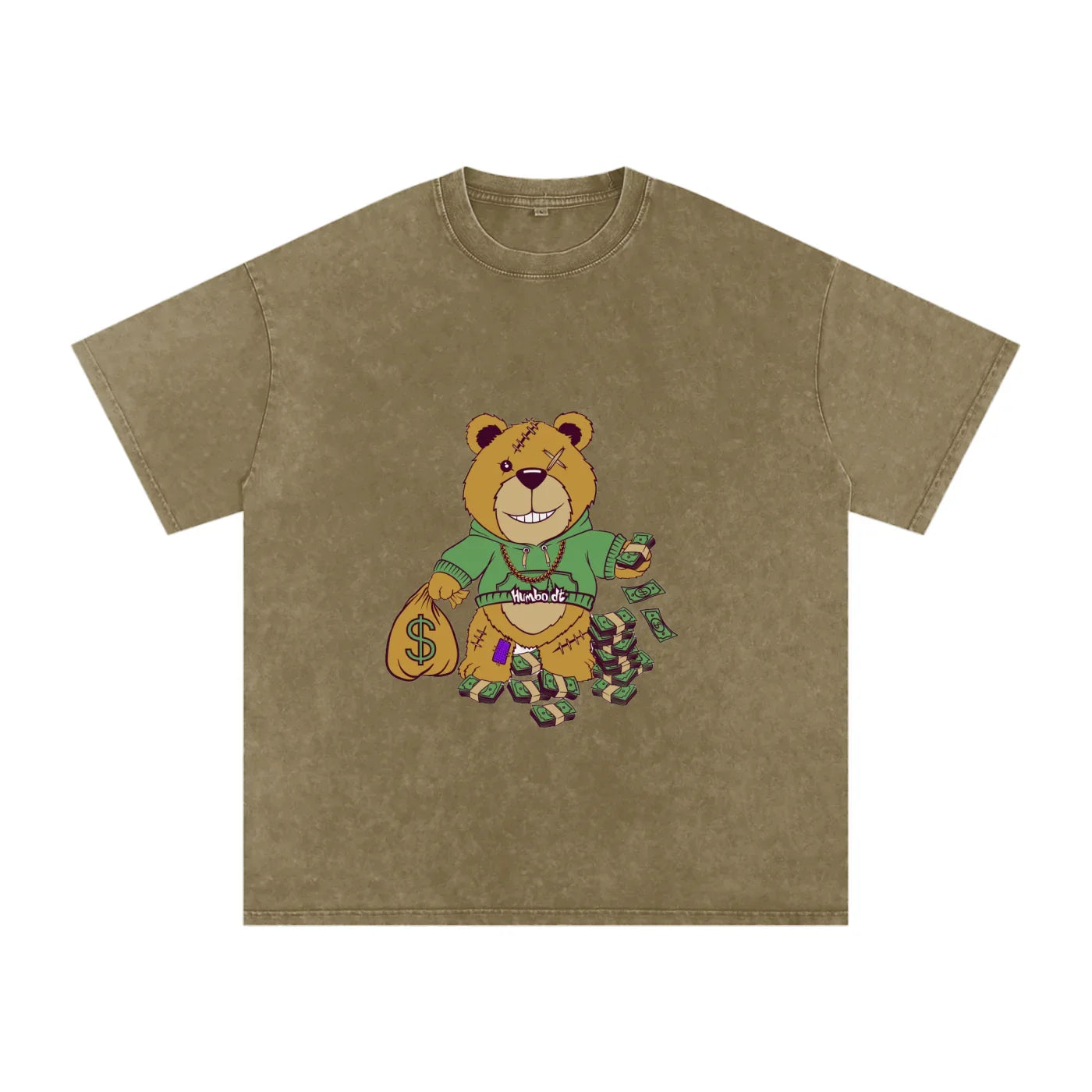 Bear Market Acid Wash Oversize TShirt - CUSTOM ORDER