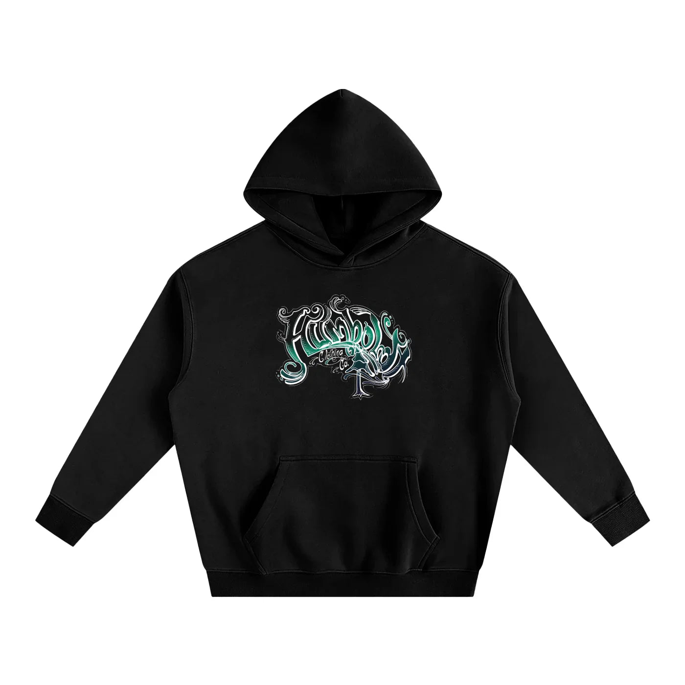 Scrolly Oversized Fleeced Pullover Hoodie - CUSTOM ORDER