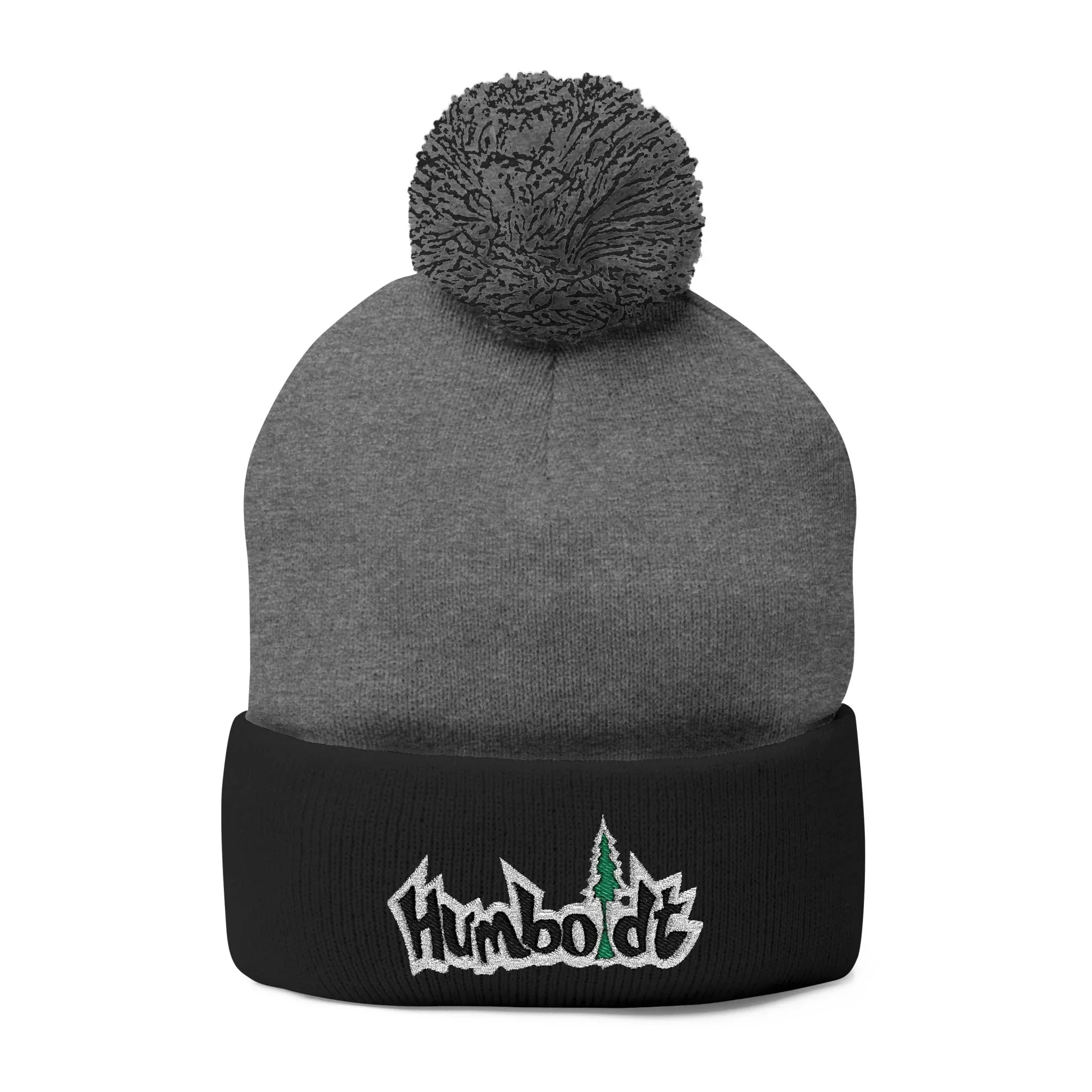 Treelogo Outline Pom Embroidered Foldup Beanie-CUSTOM ORDER