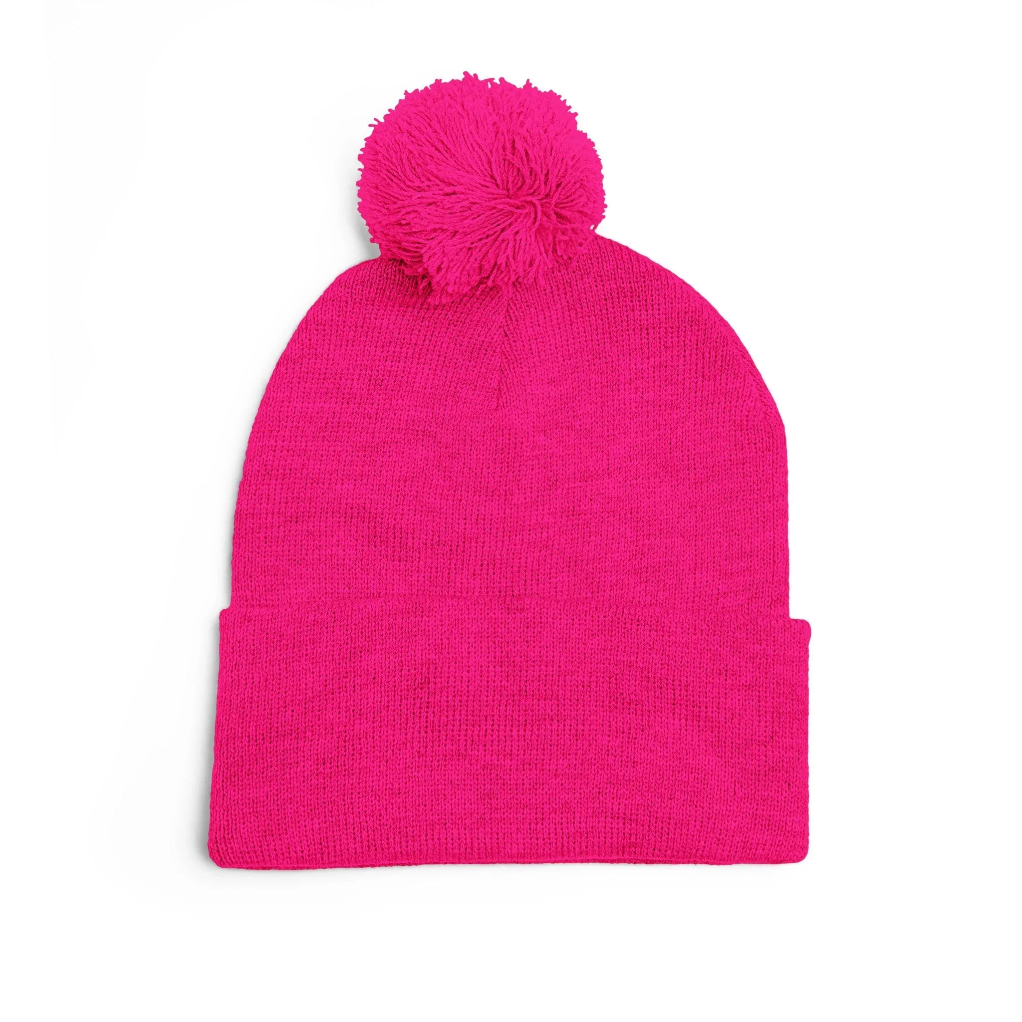 Treelogo Outline Pom Embroidered Foldup Beanie-CUSTOM ORDER