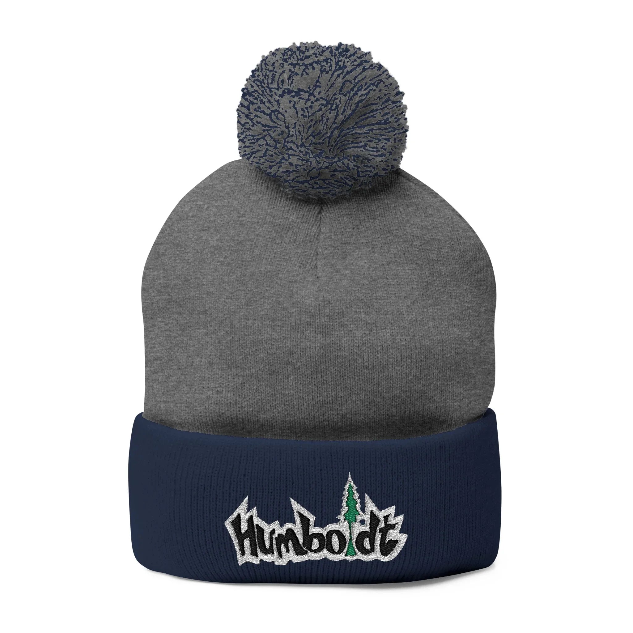 Treelogo Outline Pom Embroidered Foldup Beanie-CUSTOM ORDER