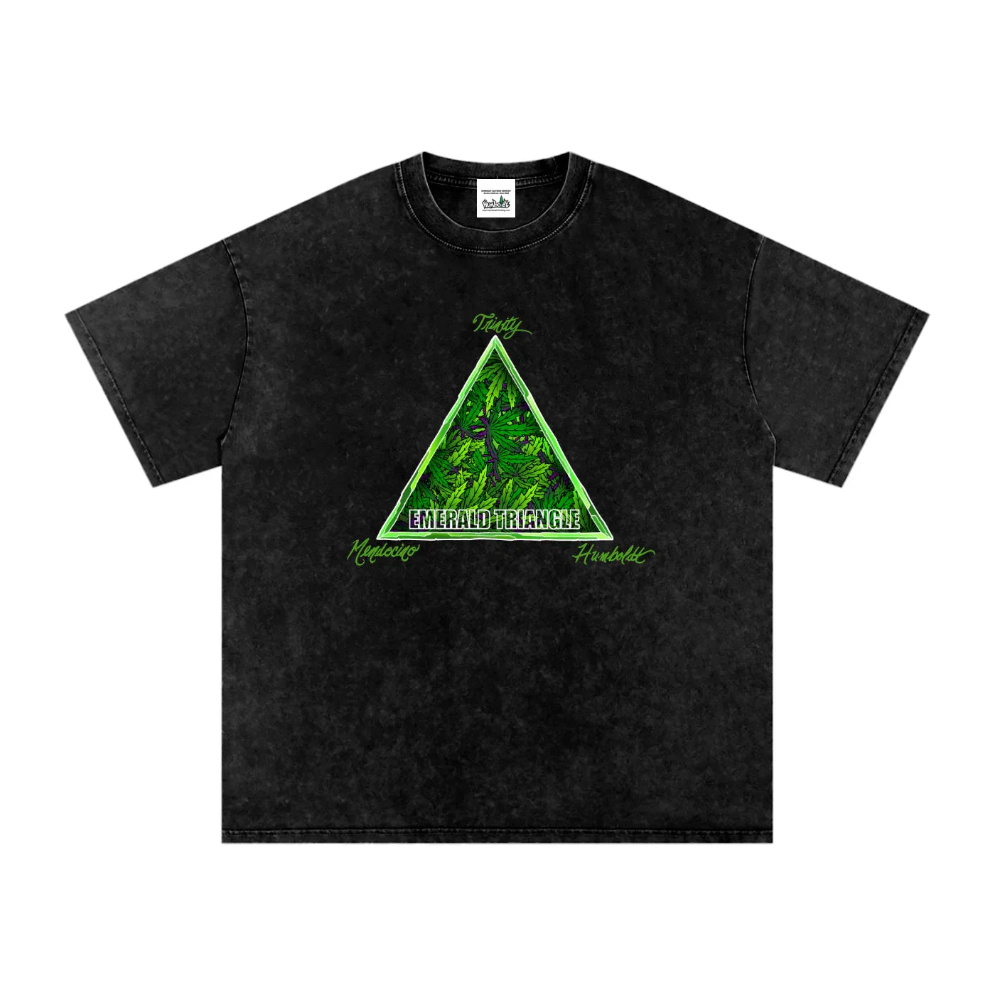 Emerald Triangle Snow Washed Oversized Cotton Tshirt-CUSTOM ORDER