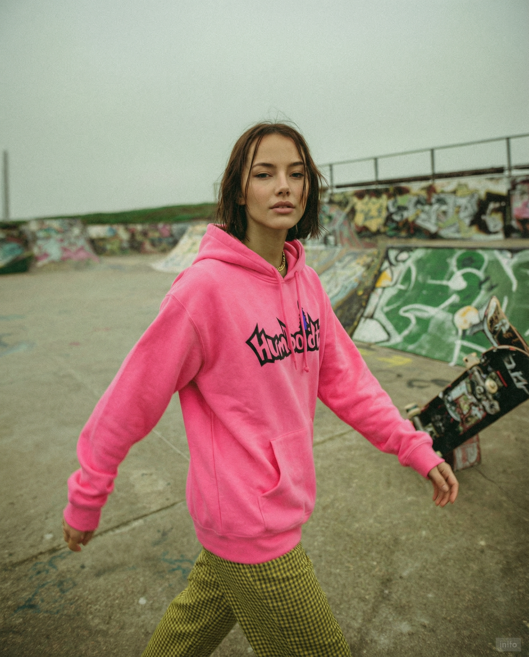 TL Midweight P/O Hoodie Neon Pink