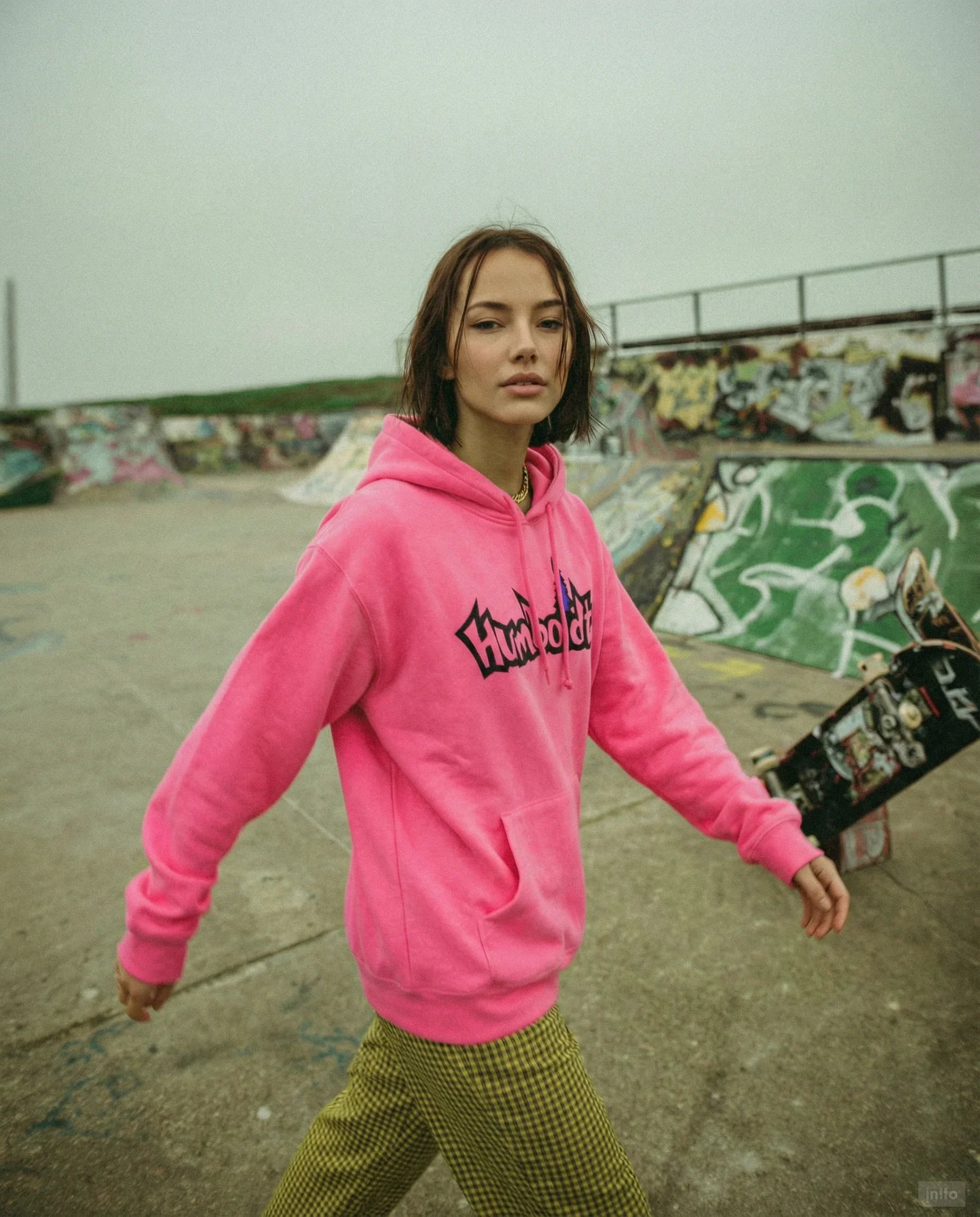TL Midweight P/O Hoodie Neon Pink