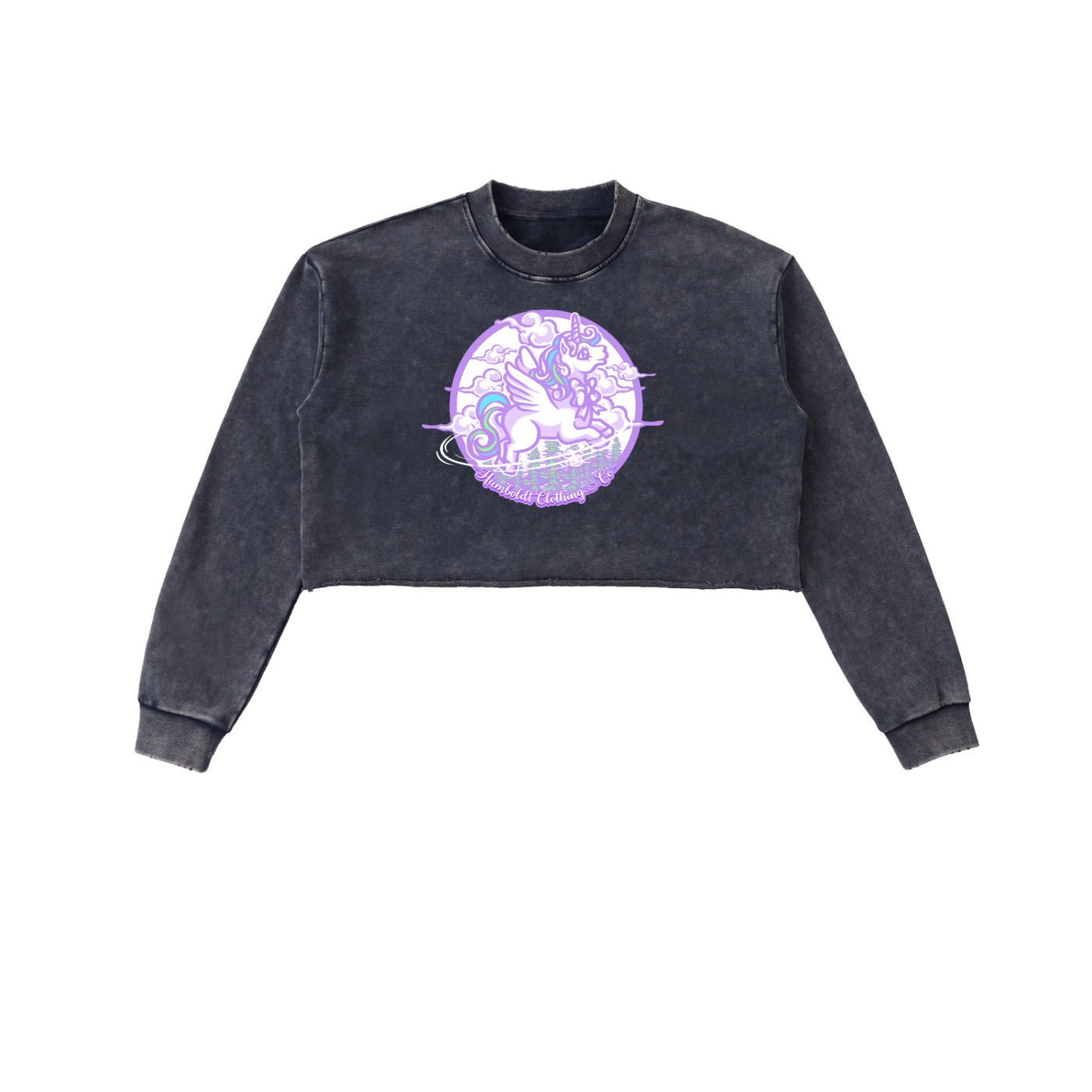 Flying Unicorn Cropped Sweatshirt