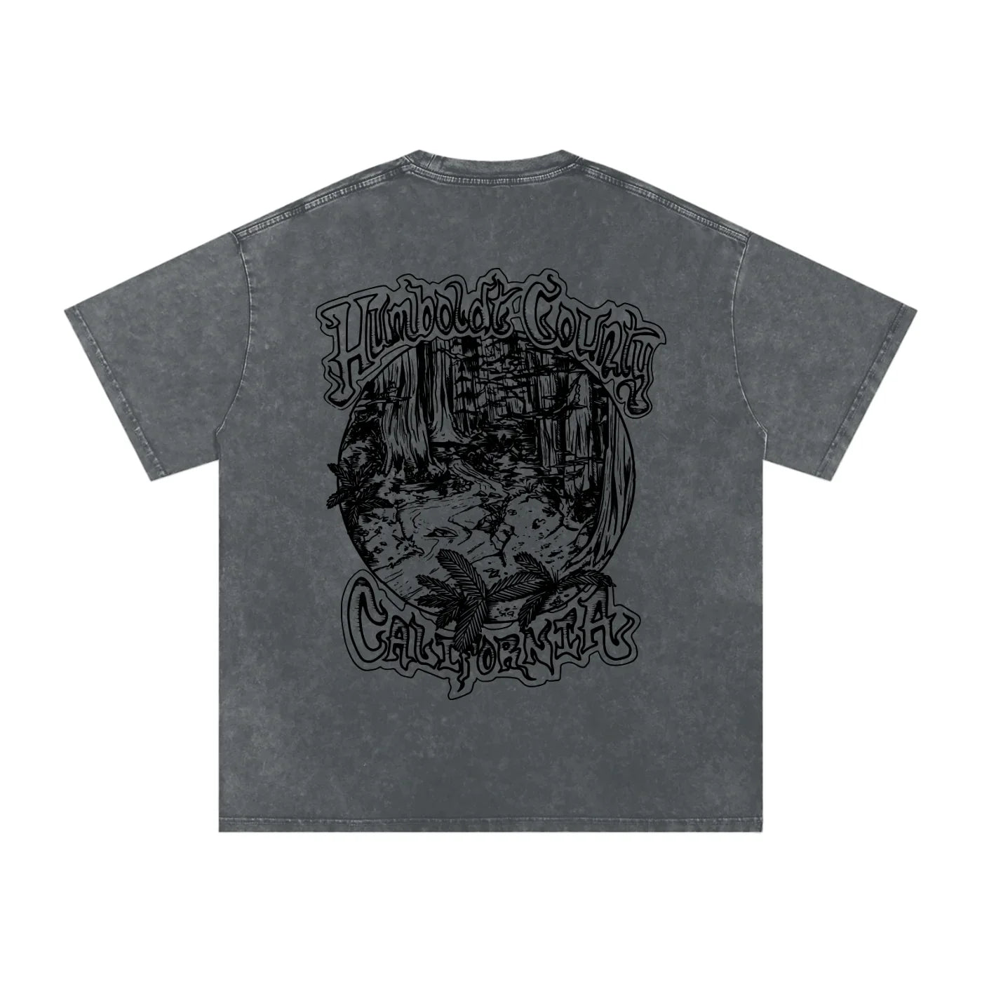 Deep Woods Snow Washed Oversized Cotton TShirt - CUSTOM ORDER