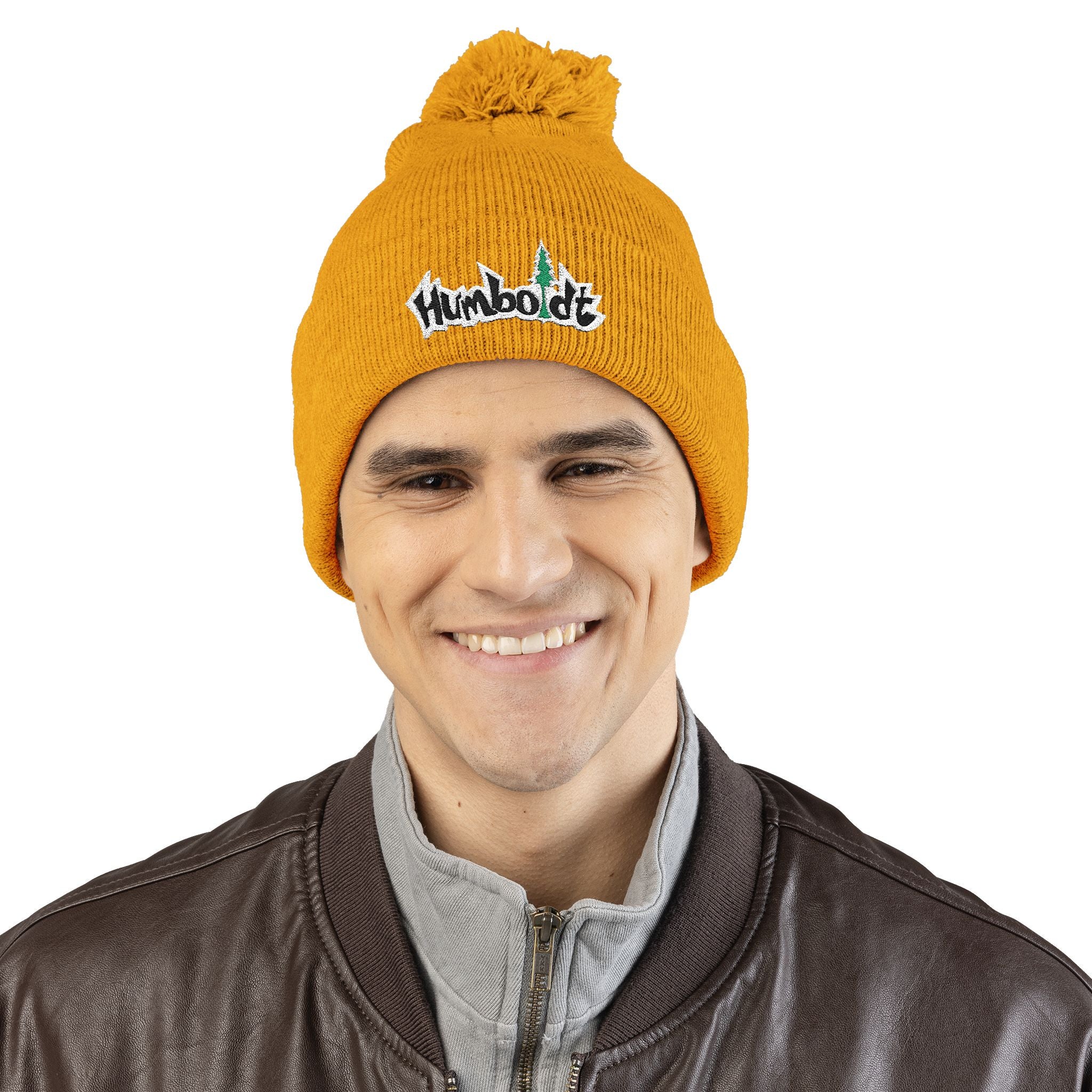Treelogo Outline Pom Foldup Beanie