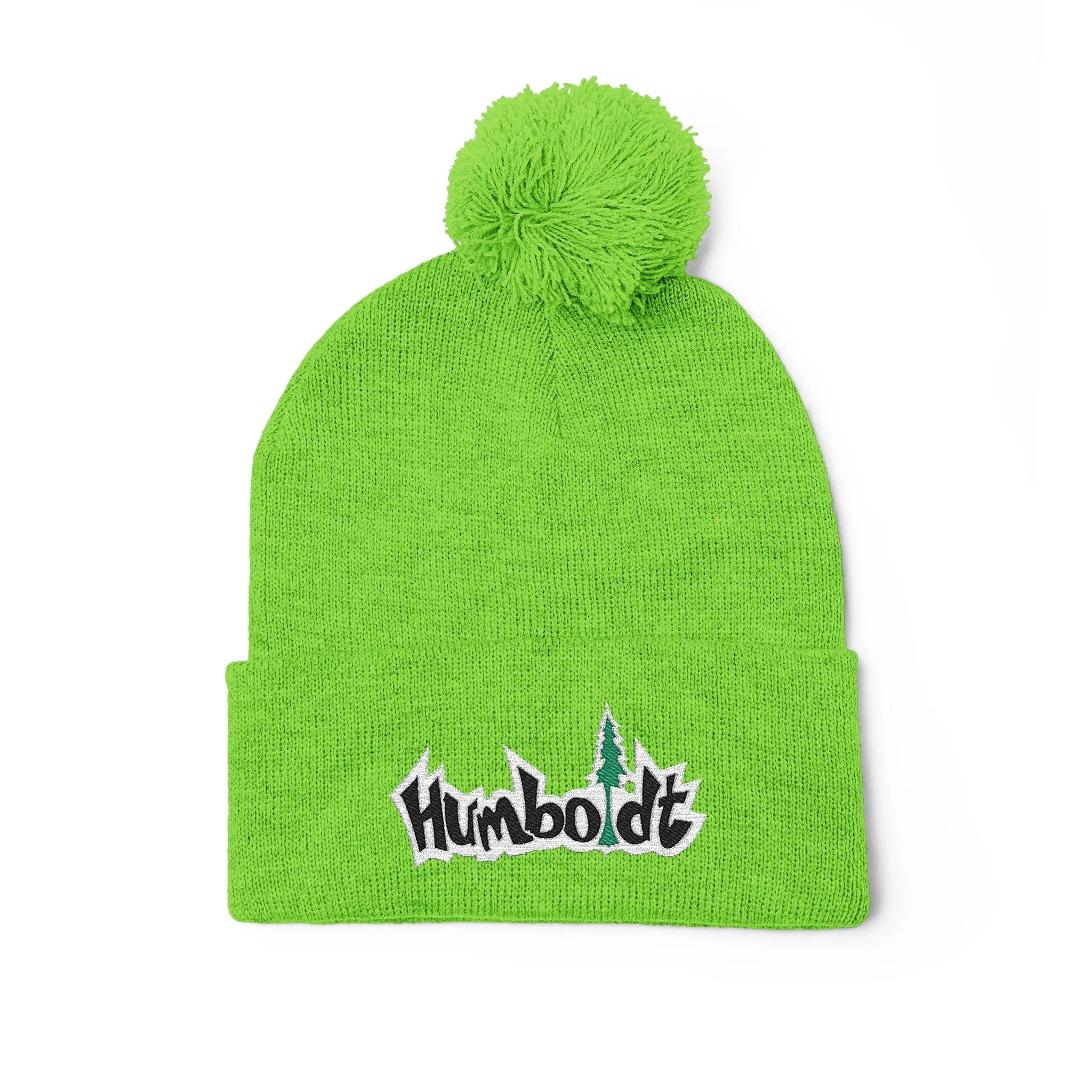 Treelogo Outline Pom Embroidered Foldup Beanie-CUSTOM ORDER
